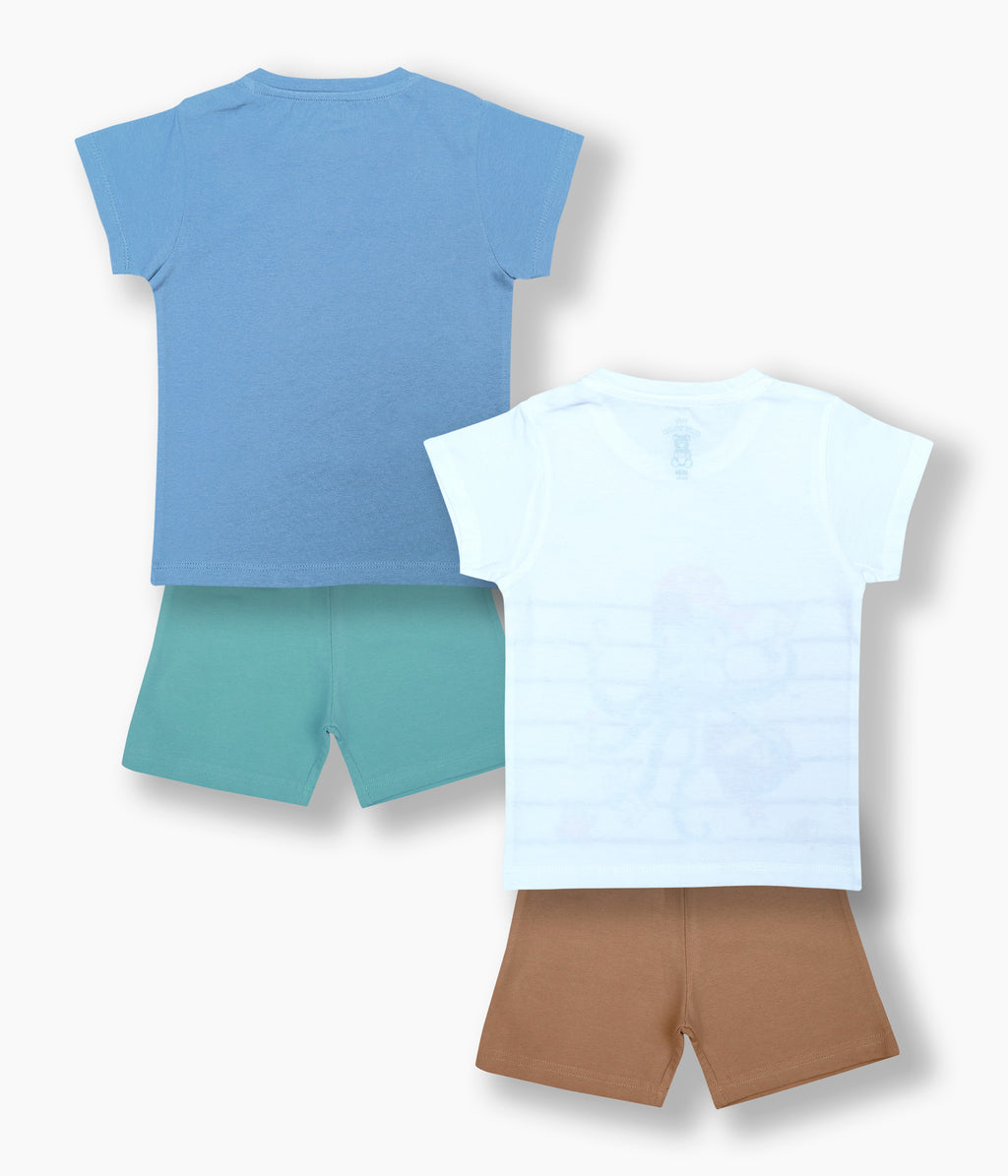 Surfer Dino & Pirate Octopus 2-Pack Cotton Set