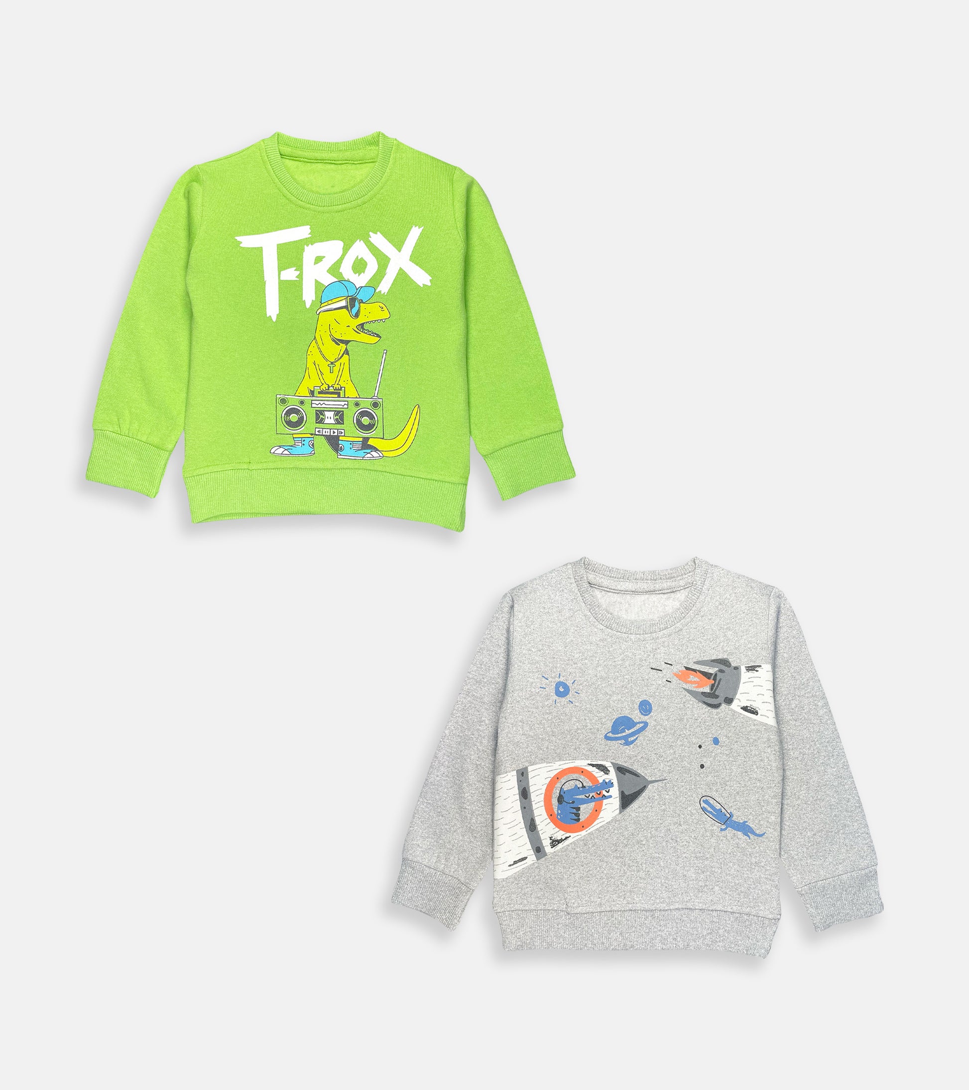 Space Croc & T-rox sweatshirts combo