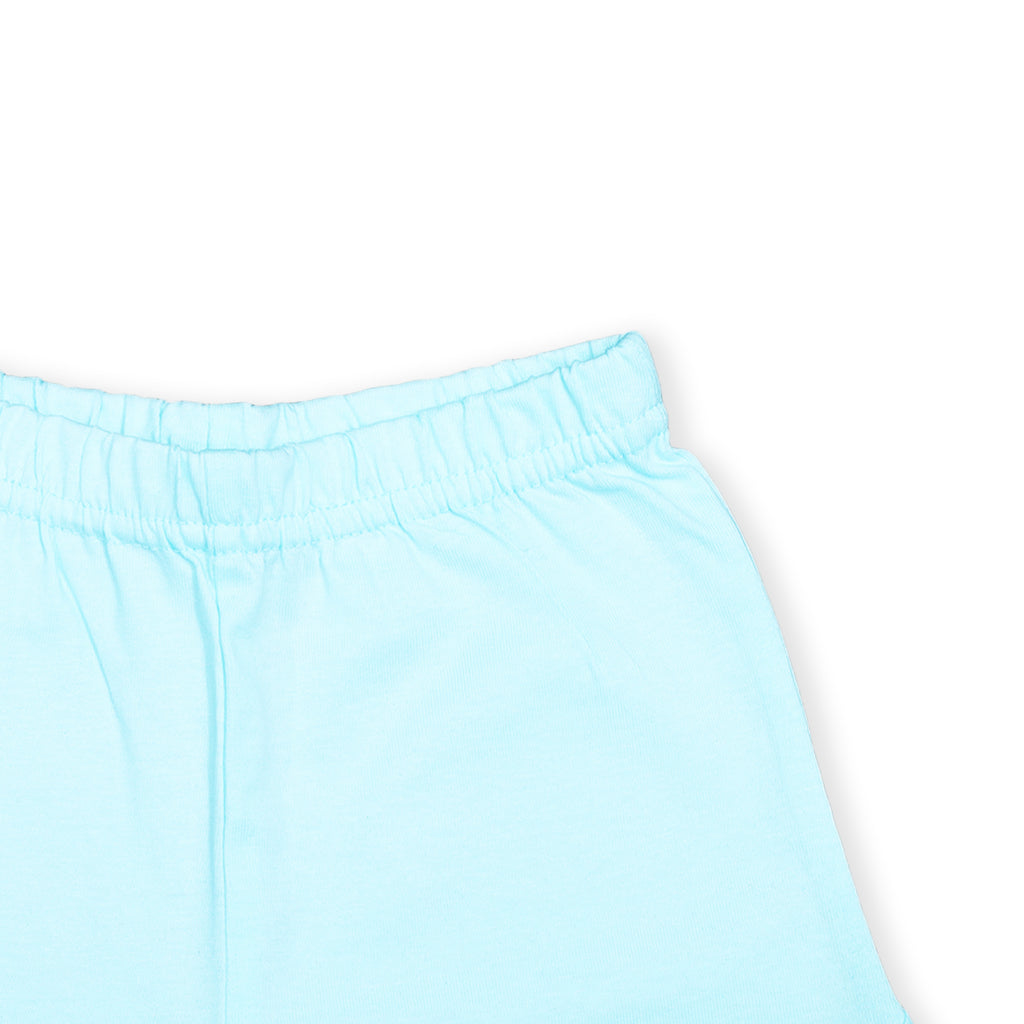 Pretty in Pink & Teal: Adorable Flamingo Graphic Tee & Shorts Duo