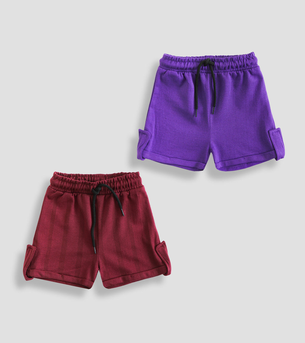 Bold & Bright: Purple & Maroon Everyday Comfort Shorts