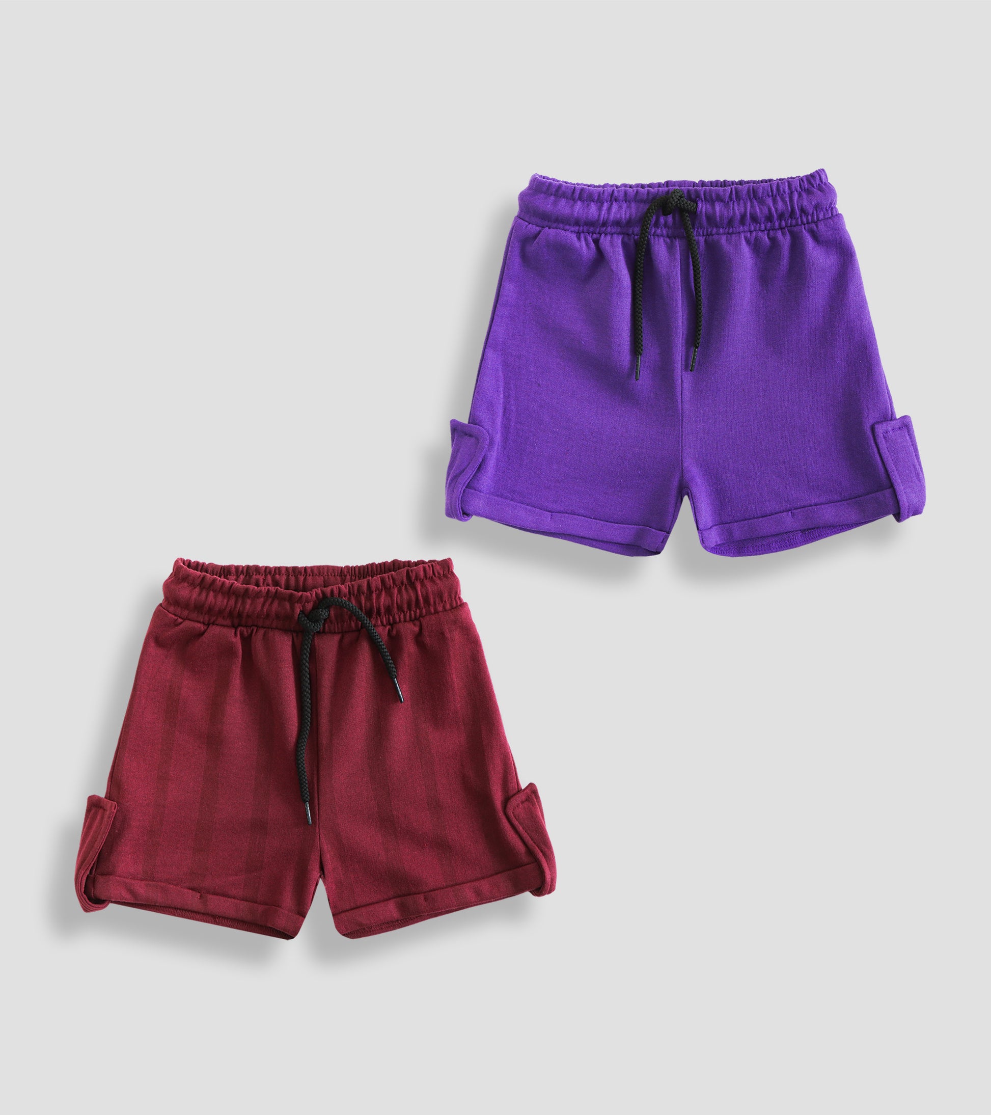 Bold & Bright: Purple & Maroon Everyday Comfort Shorts
