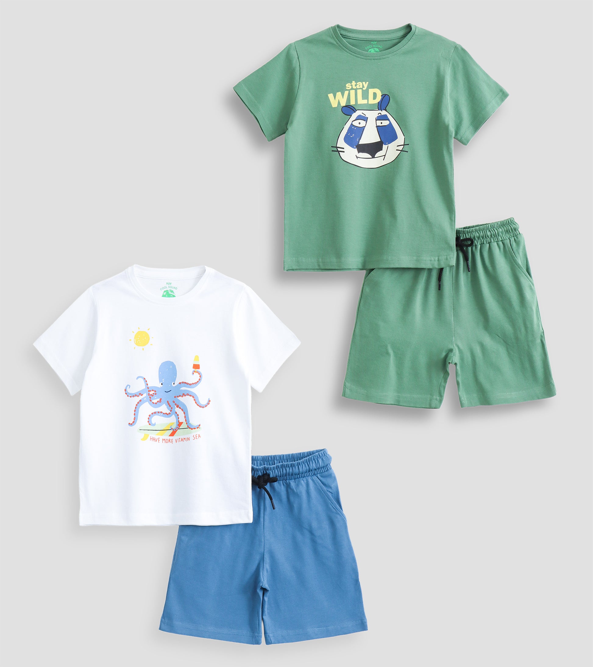 Stay Wild & Summer Sea Graphic Co-ord Sets for Boys