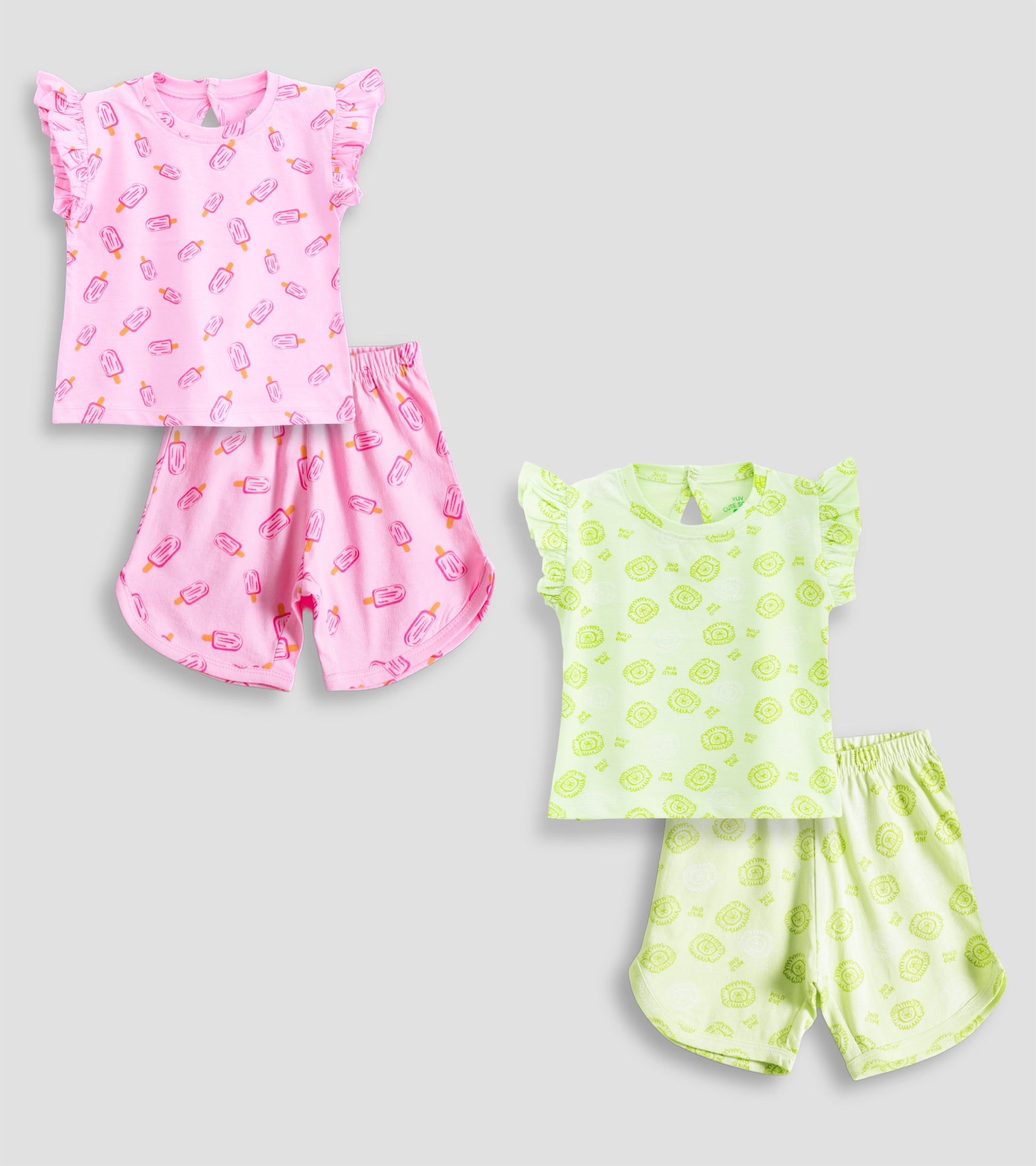 Roaring Ice Cotton Value Pack Baby Girls' Coord sets