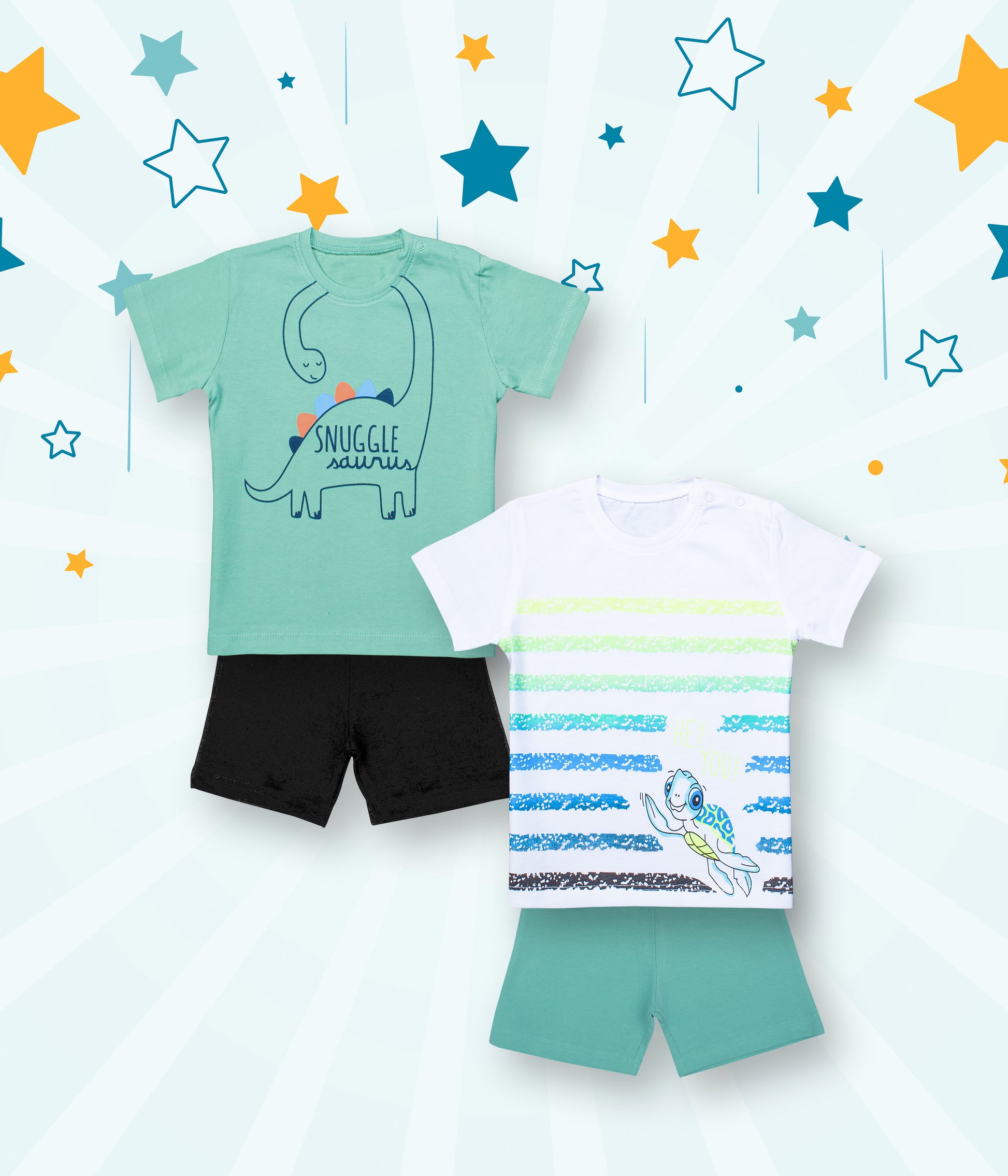Snuggle-Saurus & Sea Friend 2-Pack Cotton Set