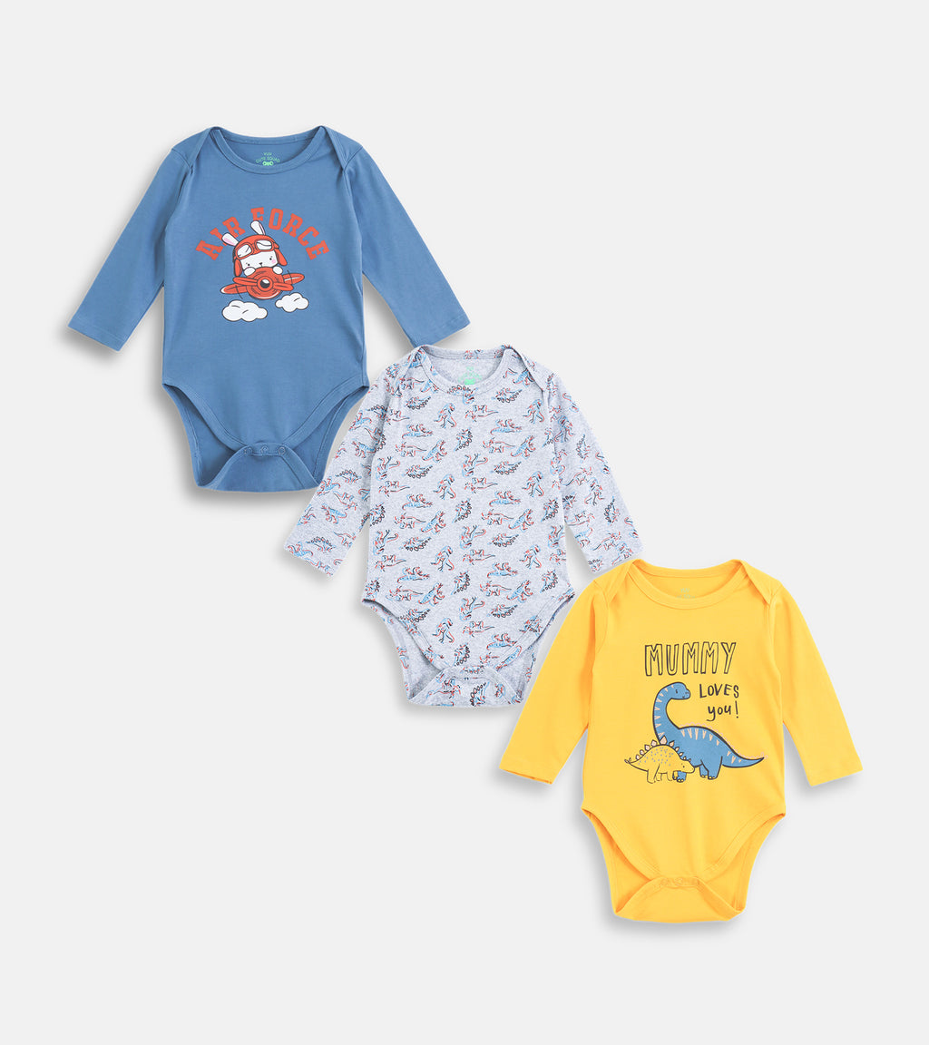 Multipack Cotton Baby Onesie with Adorable  Graphic Prints