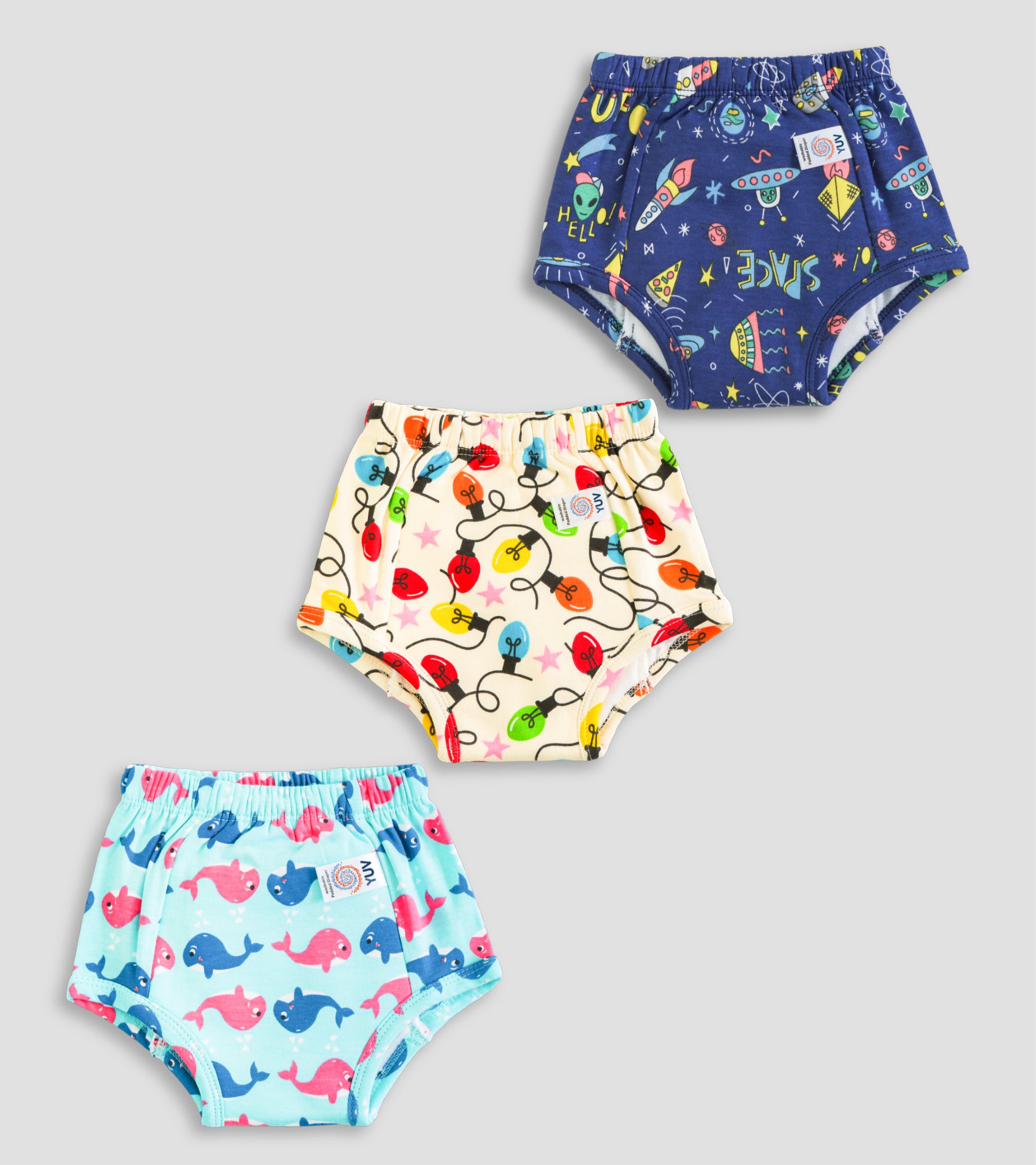 Toddler Potty Training Diaper Ultra Soft, 6M–3Y, Fun Printed Collection