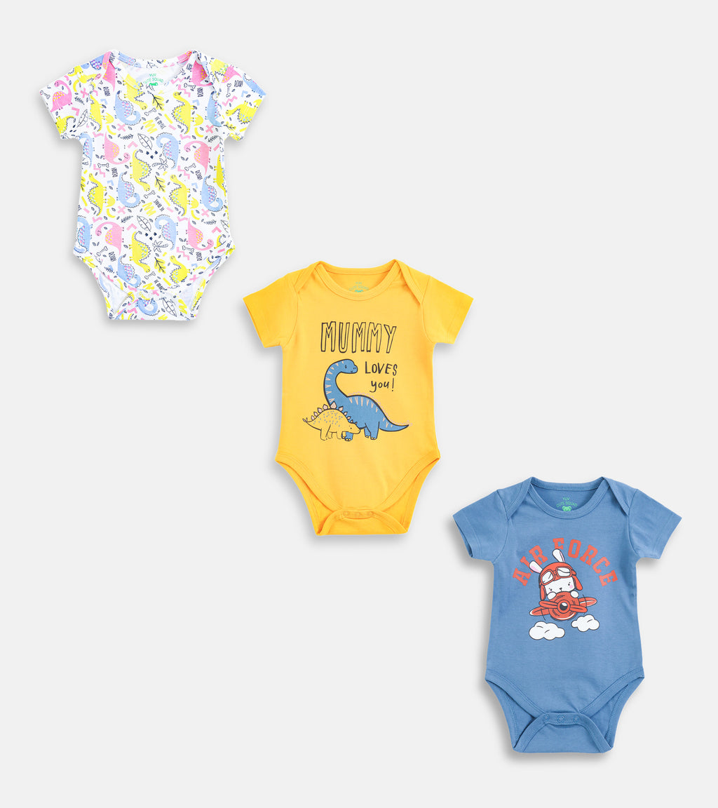 Multipack Cotton Baby Onesie with Adorable  Graphic Prints