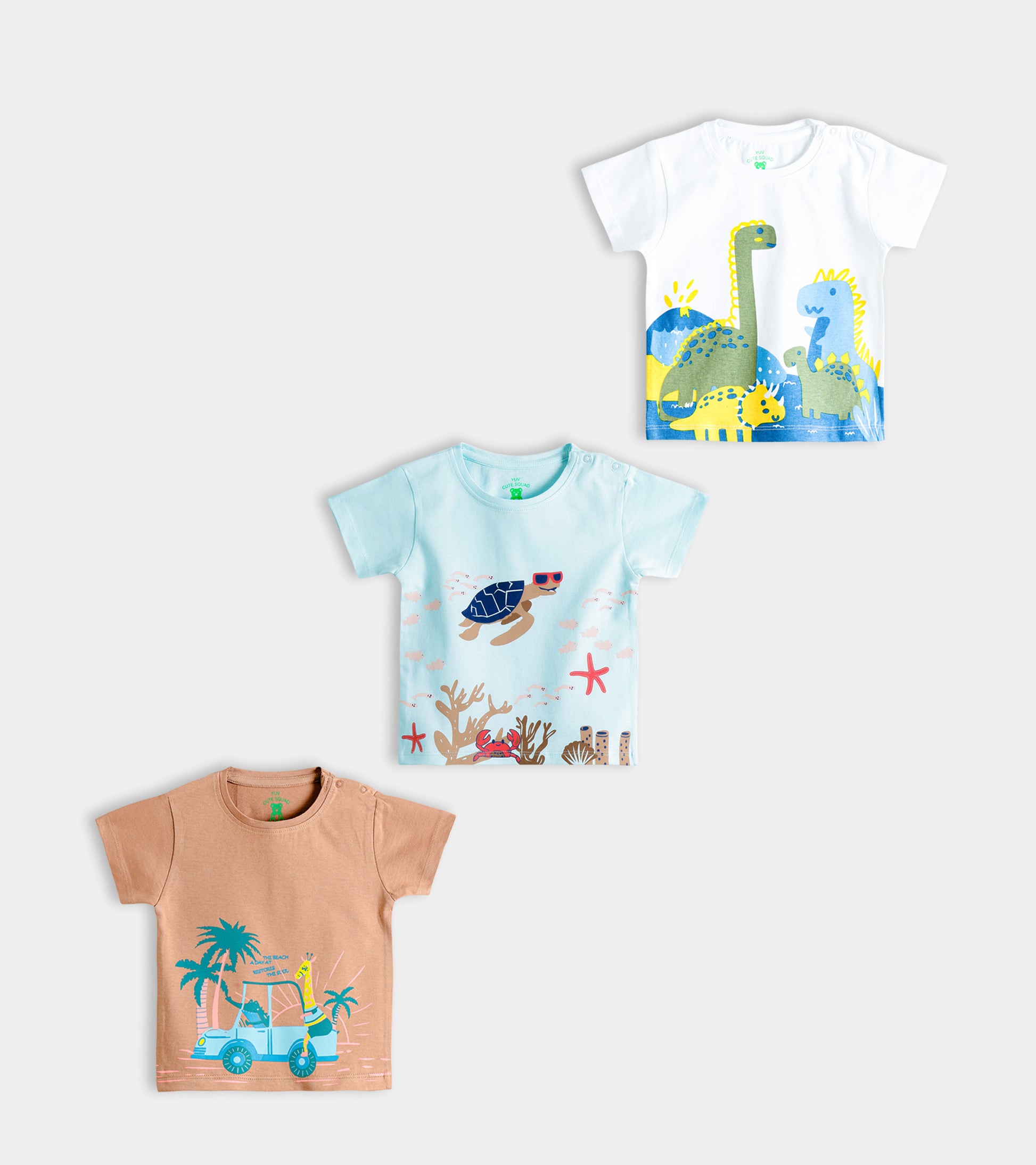 My Cute Squad Cotton Baby Tee Trio