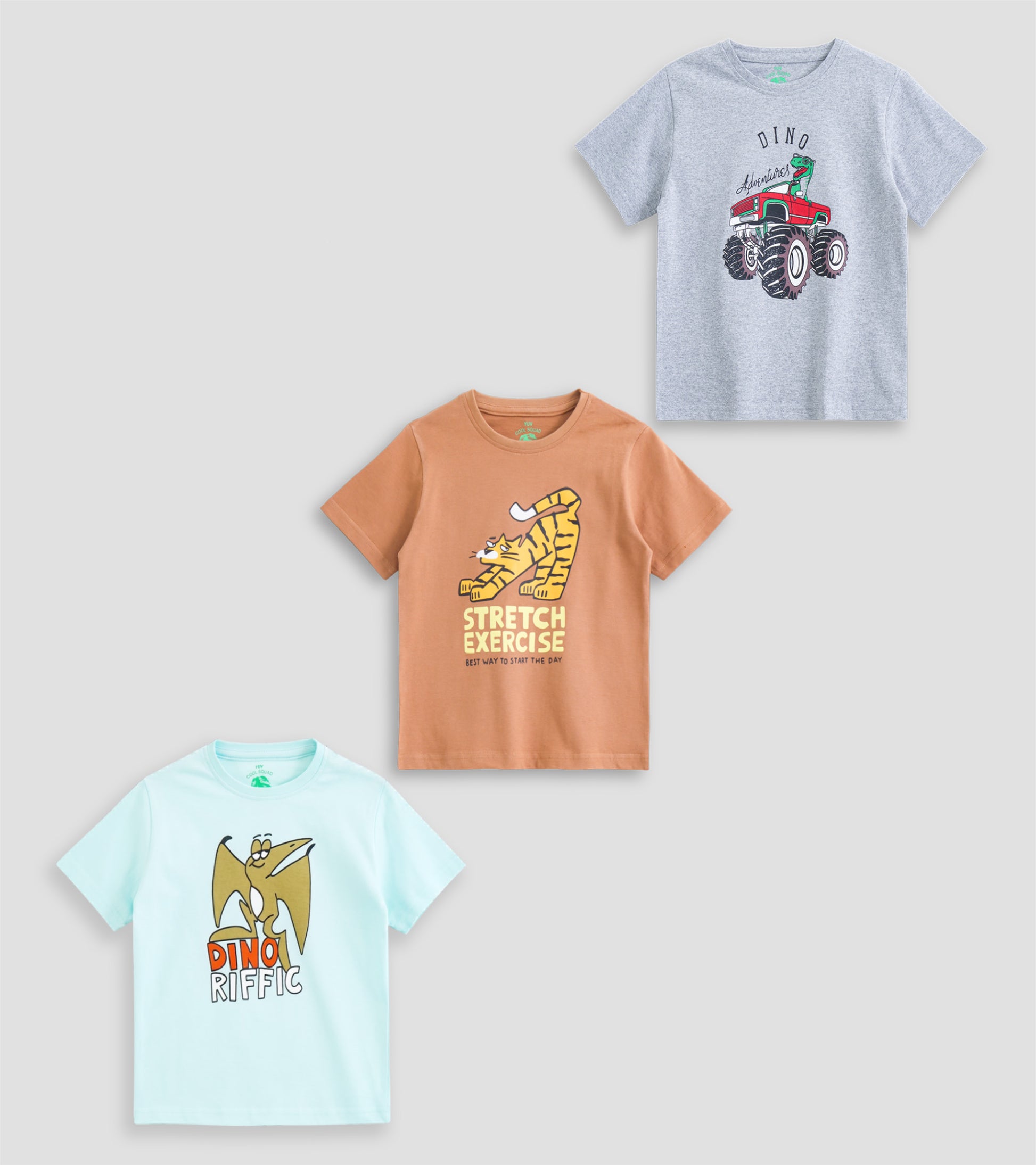 Dino-Riffic Adventures Cotton T-Shirt Multipack