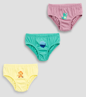 Wild Friends: Animal Graphic Cotton Briefs for Boys
