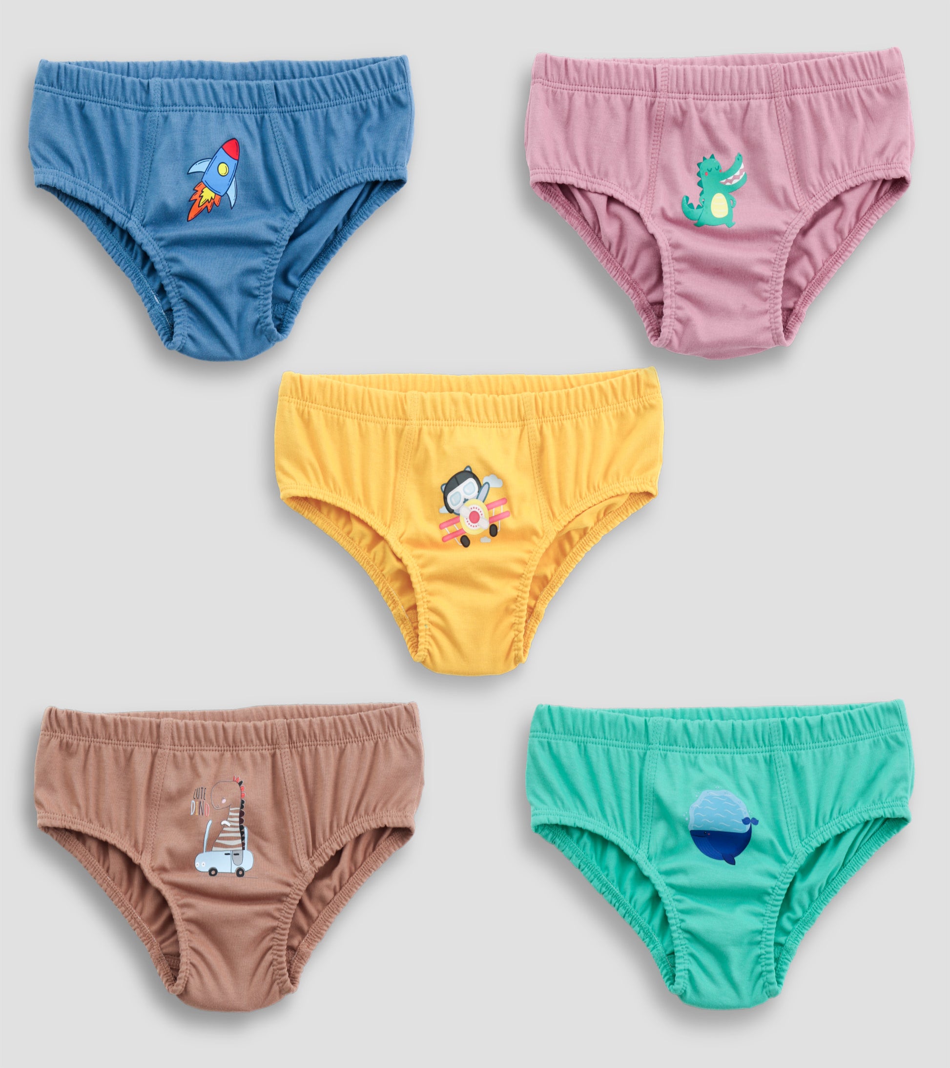 Everyday Explorers: Boys' Colorful Graphic Cotton Briefs Bundle