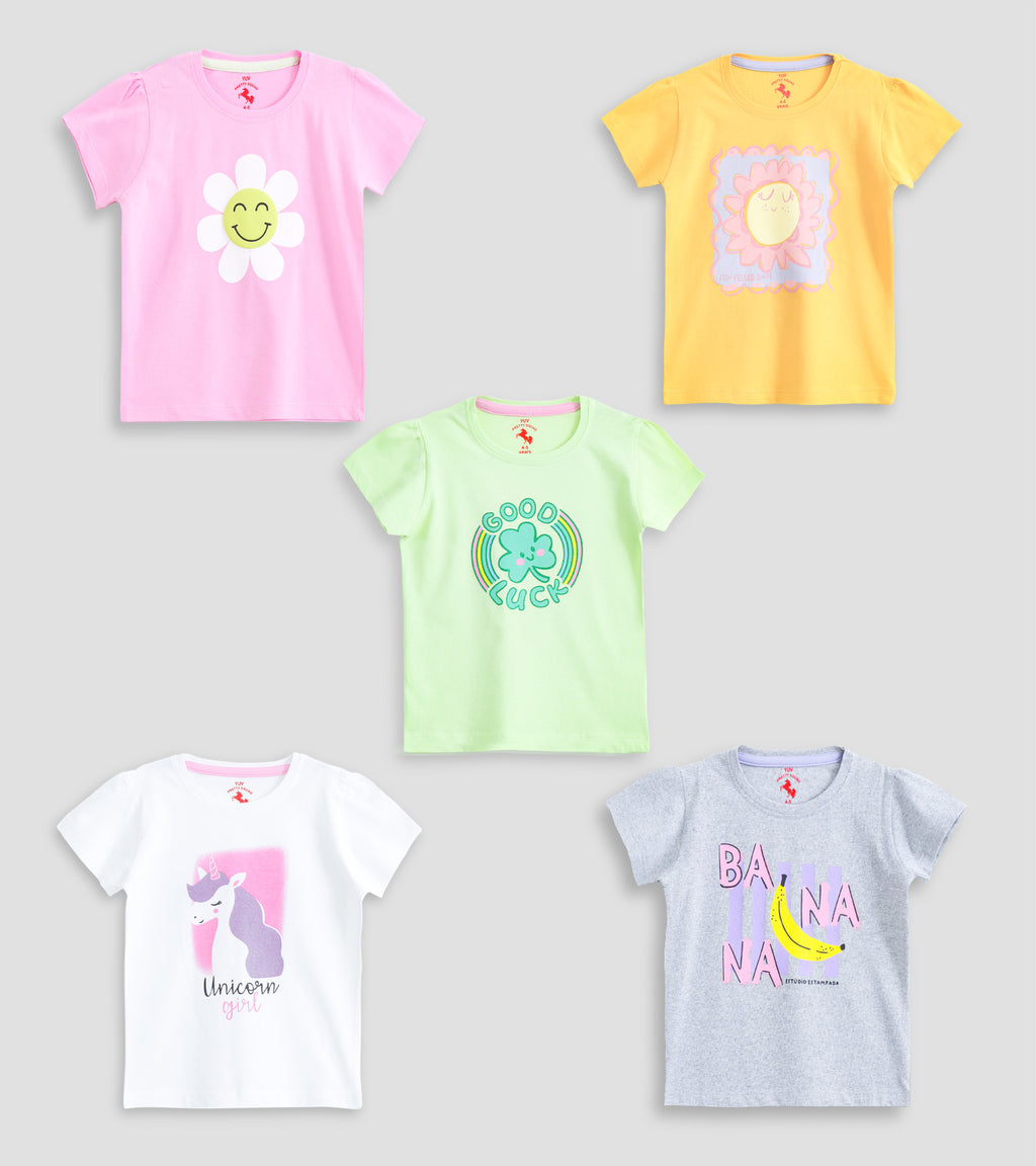 Summer Fun: Girls' Whimsical & Colorful Graphic T-Shirts