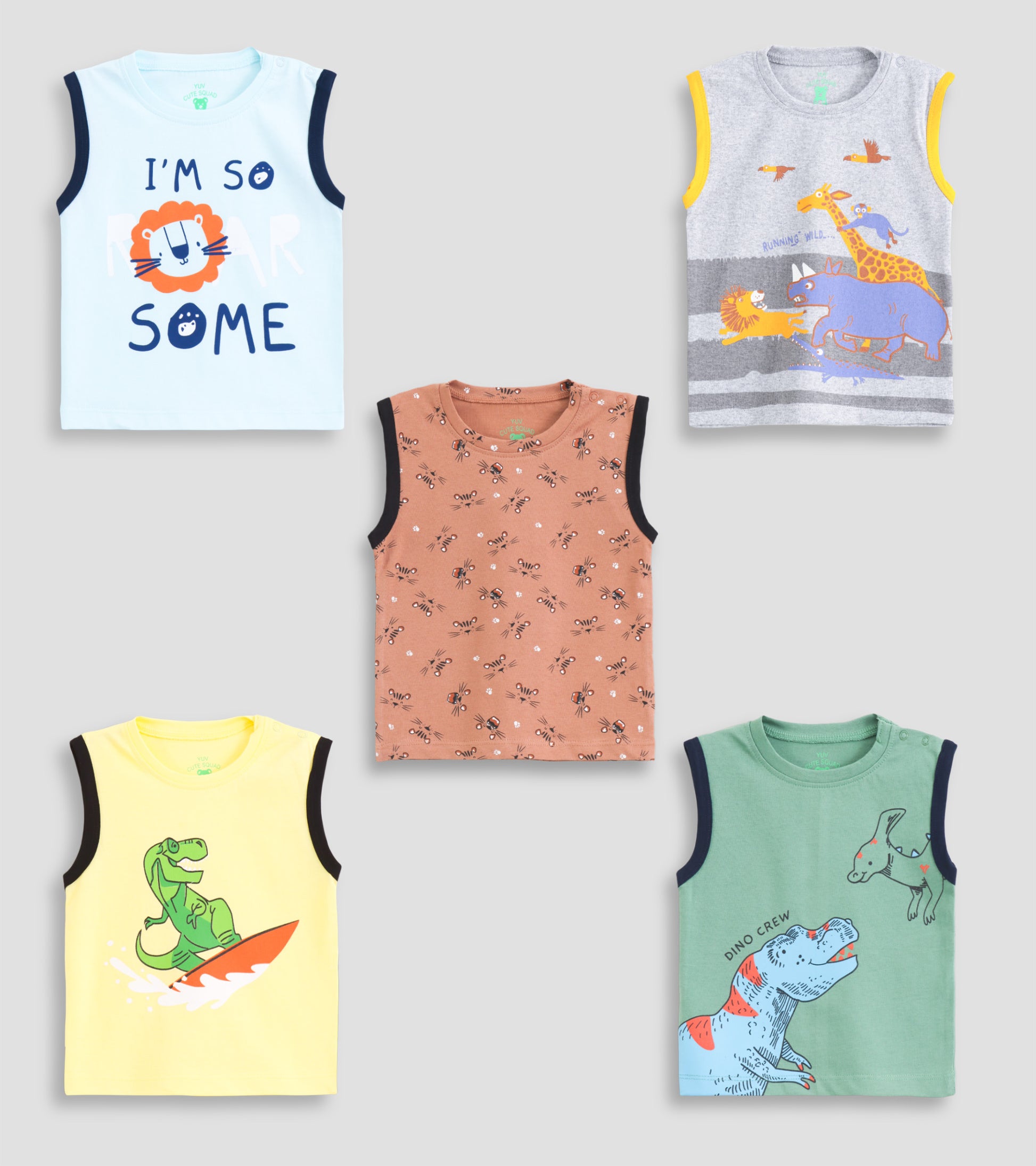 Premium Cotton Baby Tee Value Pack (5 Pieces)