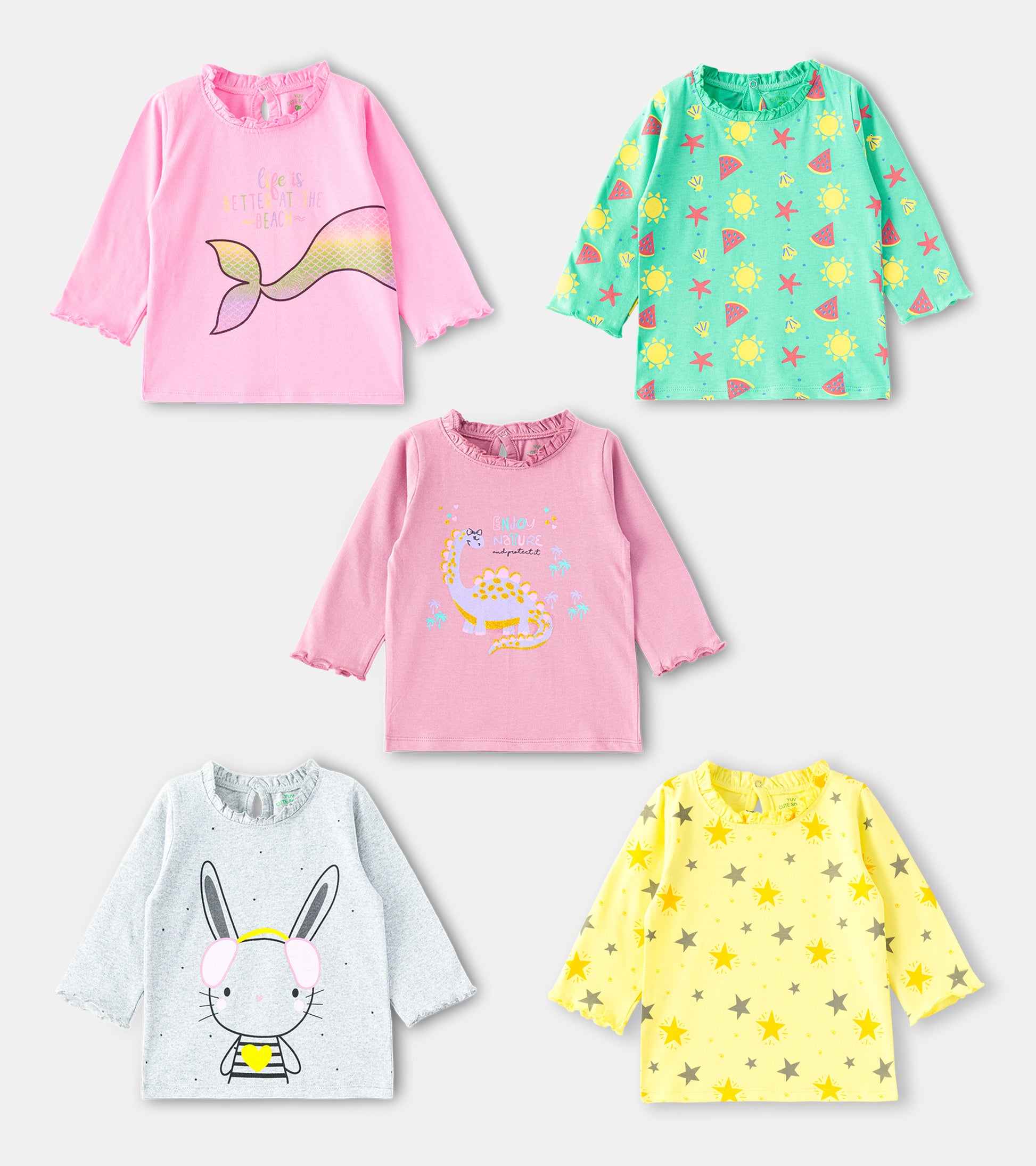 Tiny & Adorable Bundle: Ultra-Soft Cotton Tees for Little Explorers