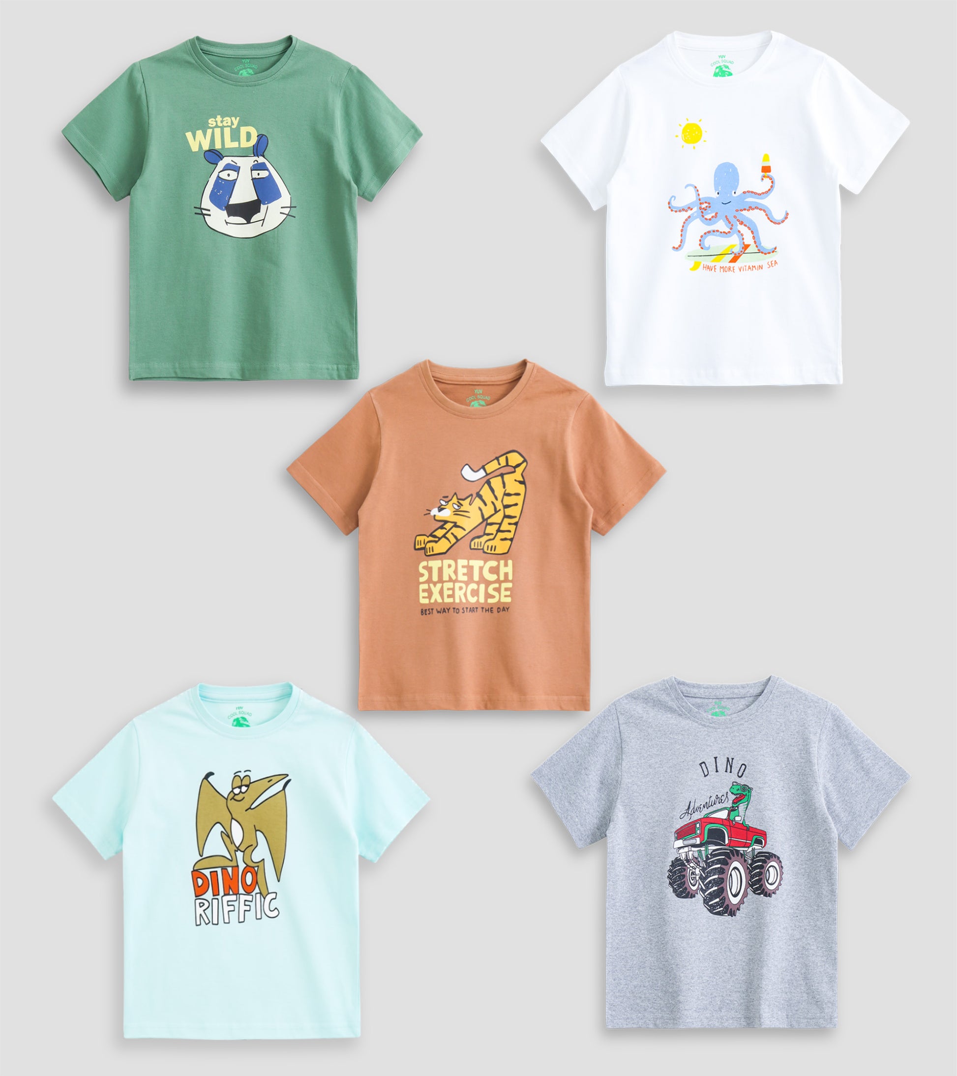 Adventure Squad: 5-Pack Graphic Cotton Tee Collection