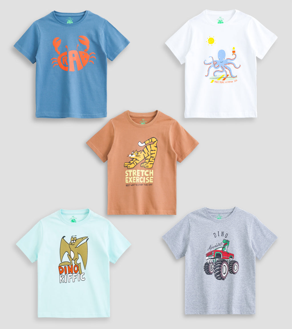 Wild, Dino, and Ocean Fun: Ultimate Kids' Cotton T-Shirts