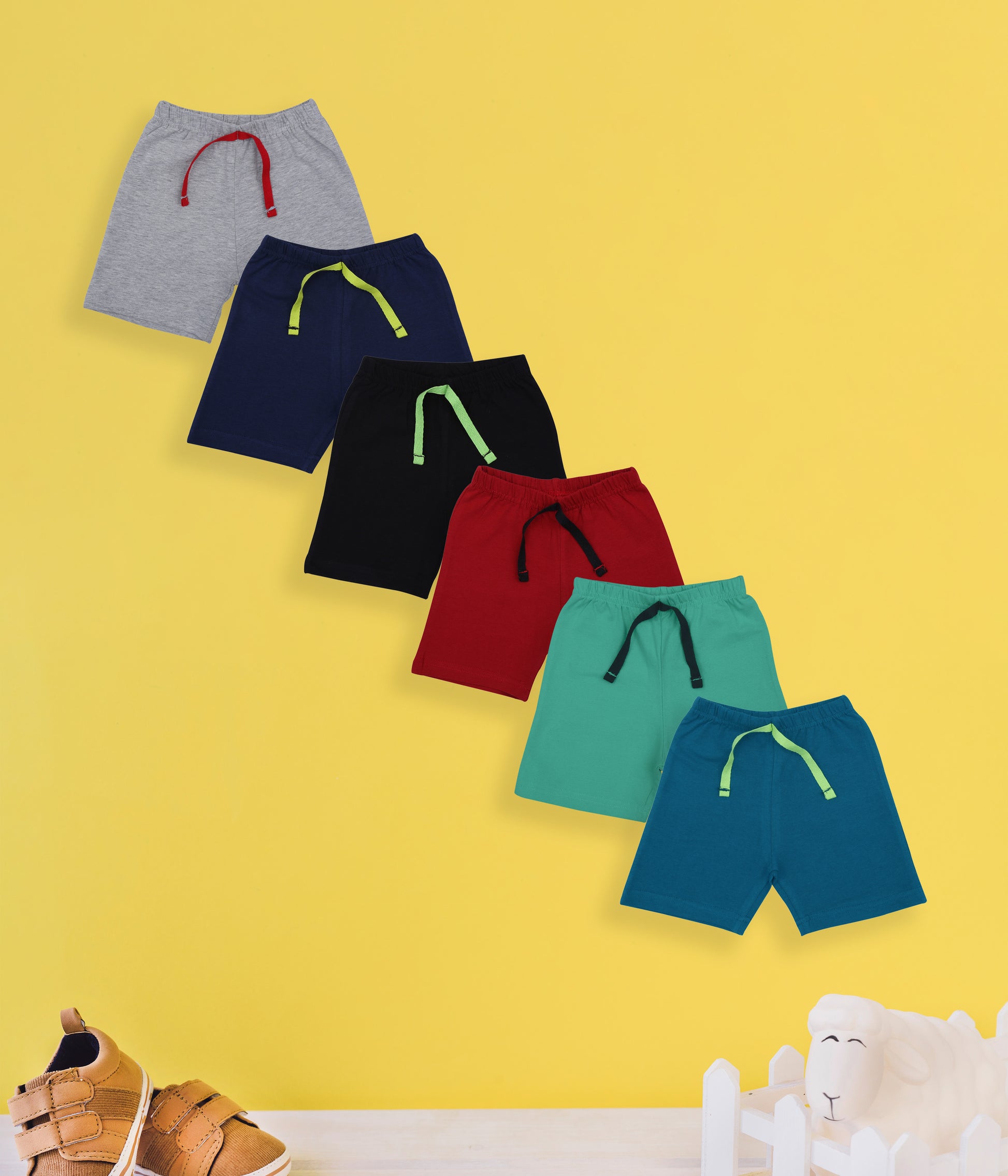 Multicolor Cotton Shorts for Infant