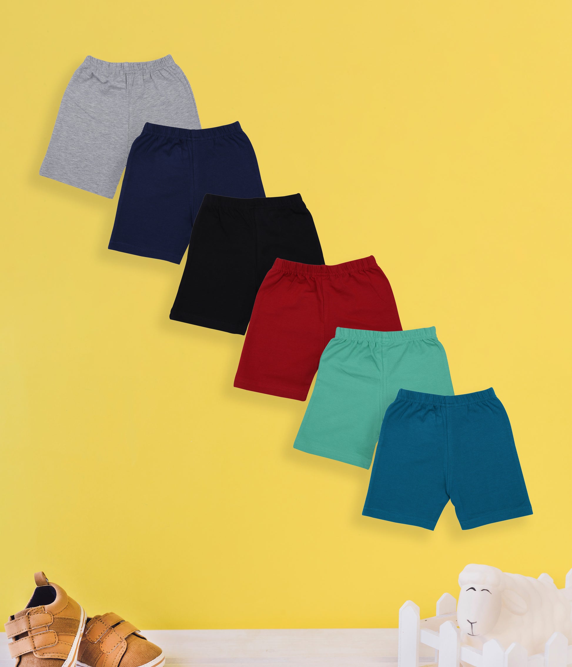 Multicolor Cotton Shorts for Infant
