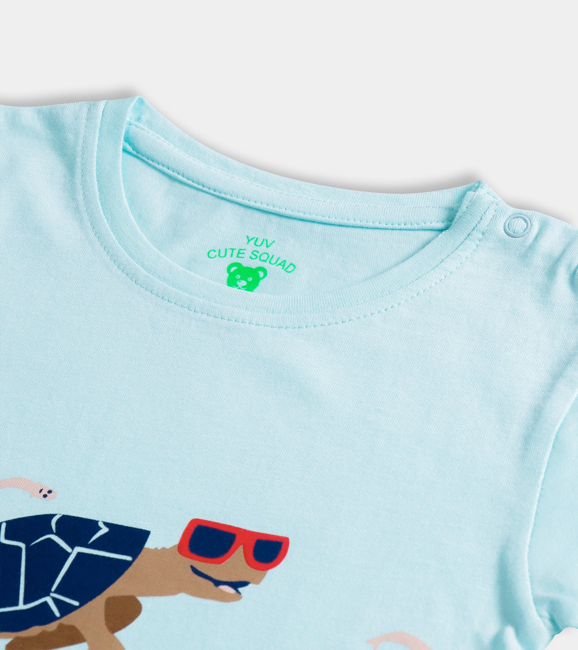Cool Sea Life & Turtle Print, Soft & Breathable Tee (0-24 Months)