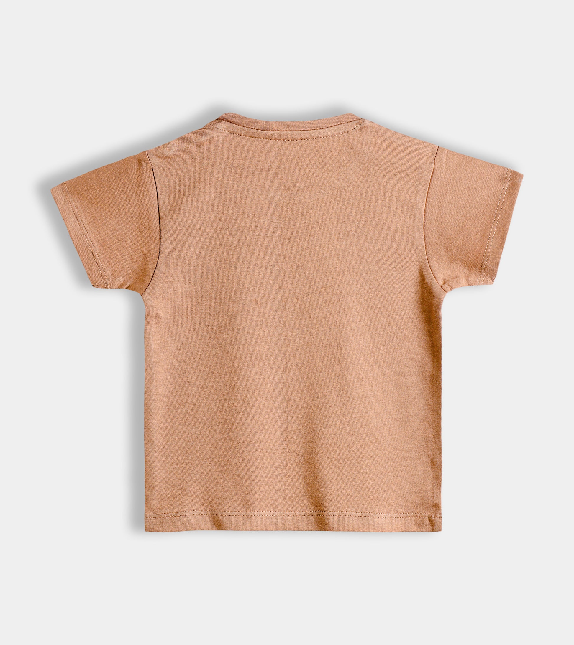 Soft-Touch Cotton Baby Tee - Earthy Tan Brown Tropical Theme (0-24 Months)
