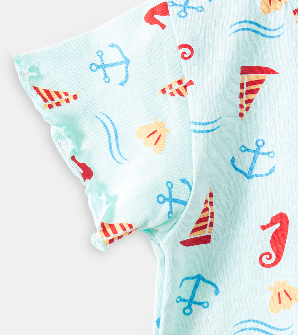 Nautical Vibes, Baby Girl Tee