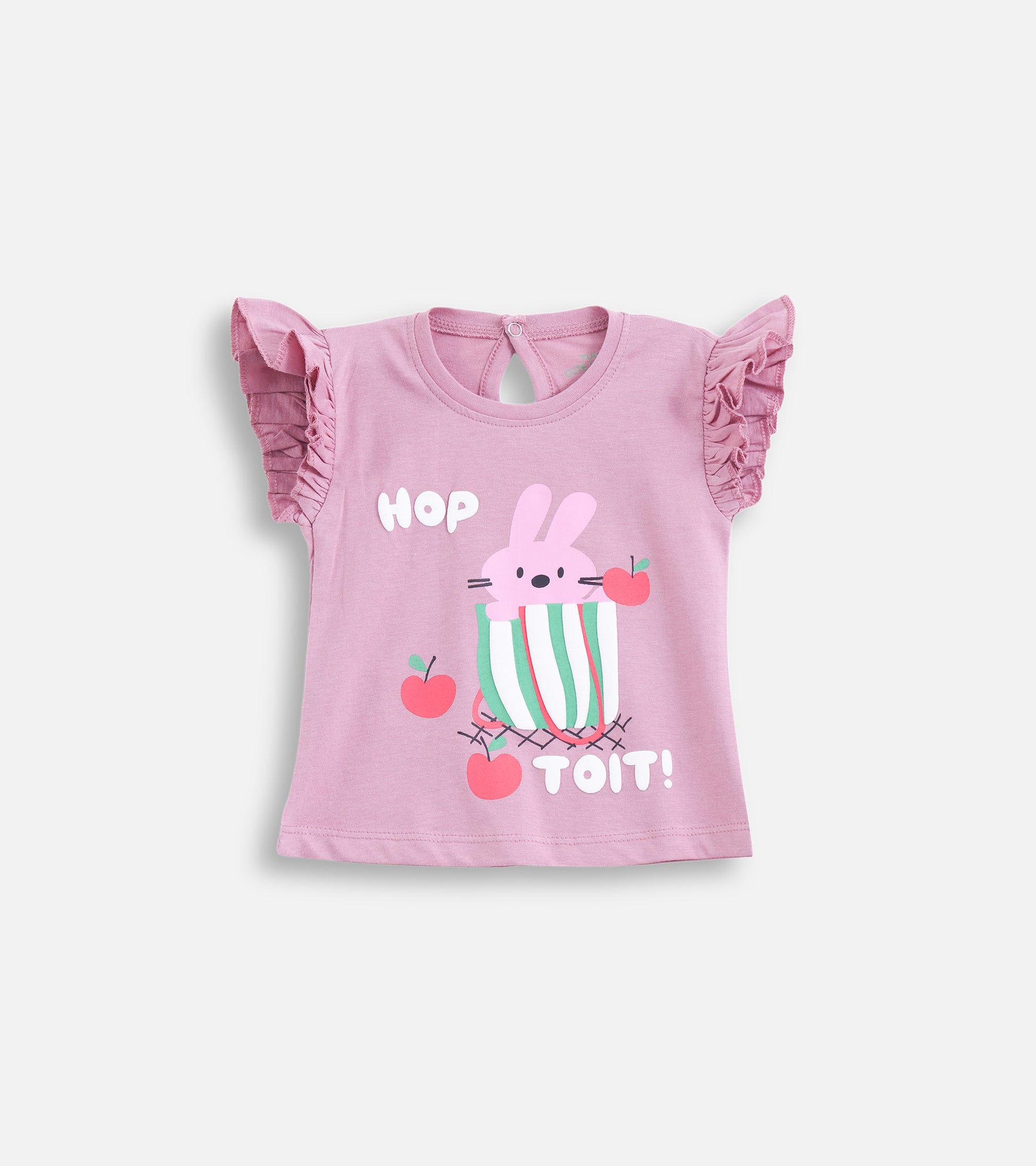 Mauve Bunny Baby Girl Tee