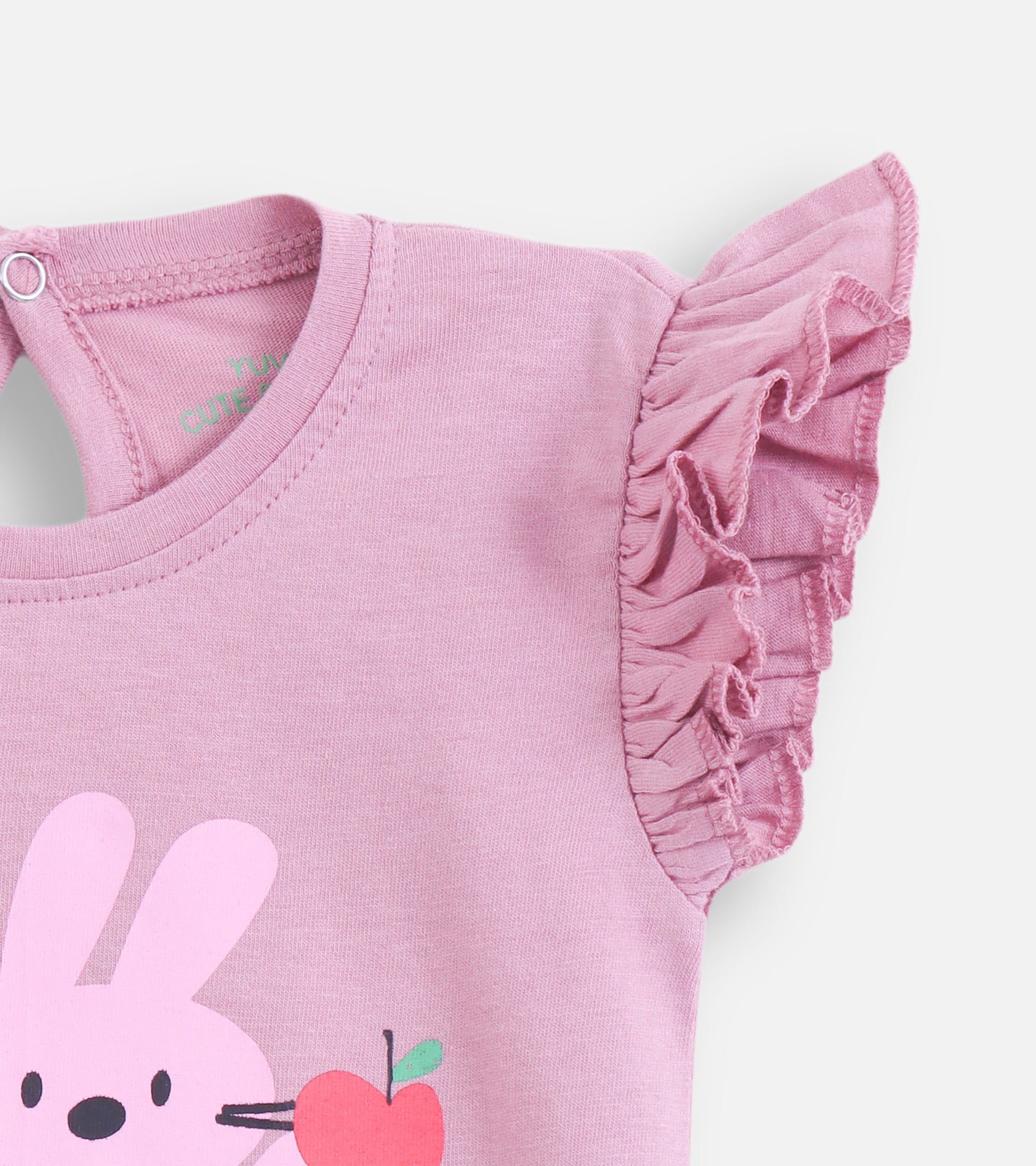 Mauve Bunny Baby Girl Tee