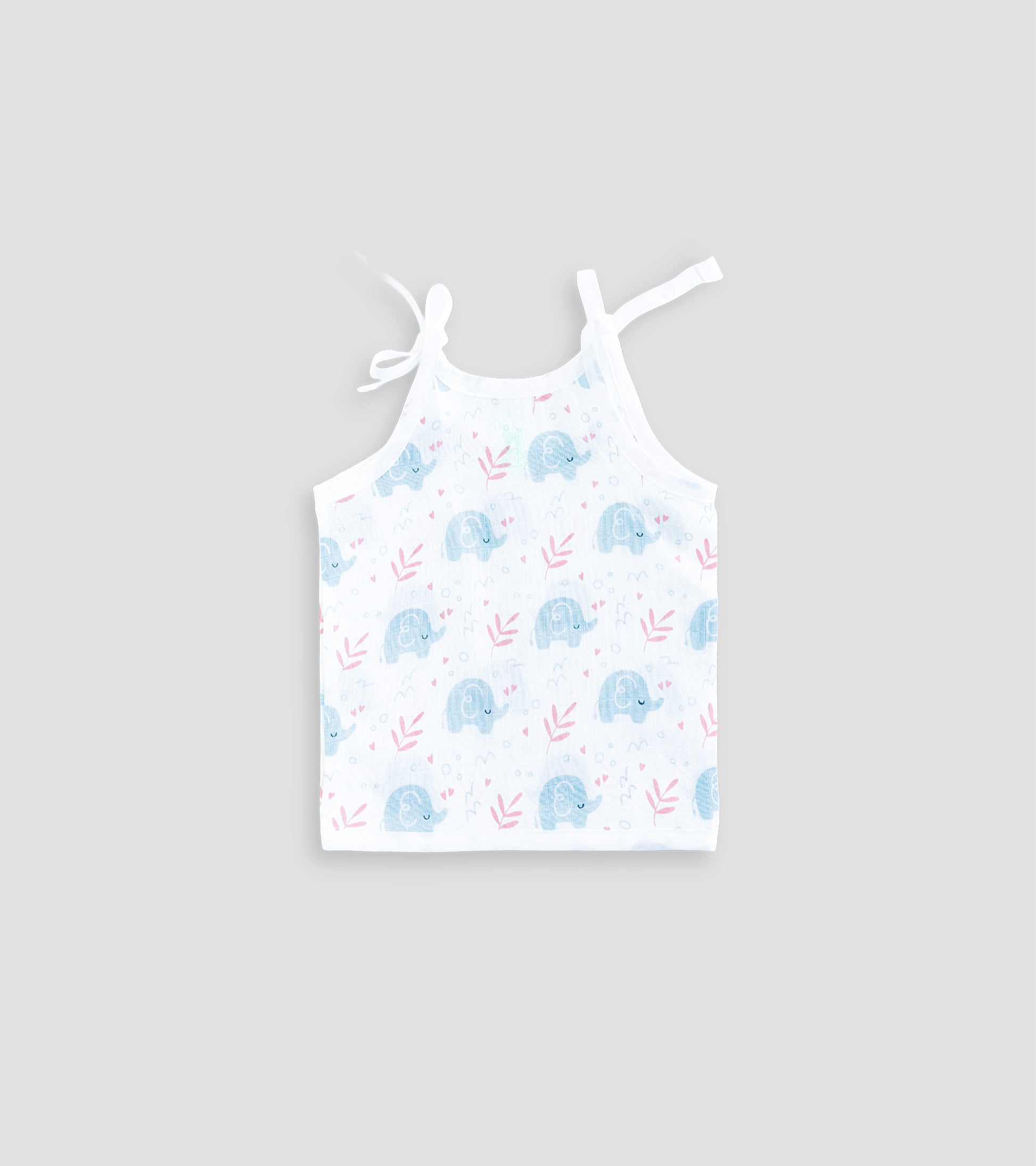 Softest Organic Cotton Muslin New Born Tie-Up Sleeveless Jablas