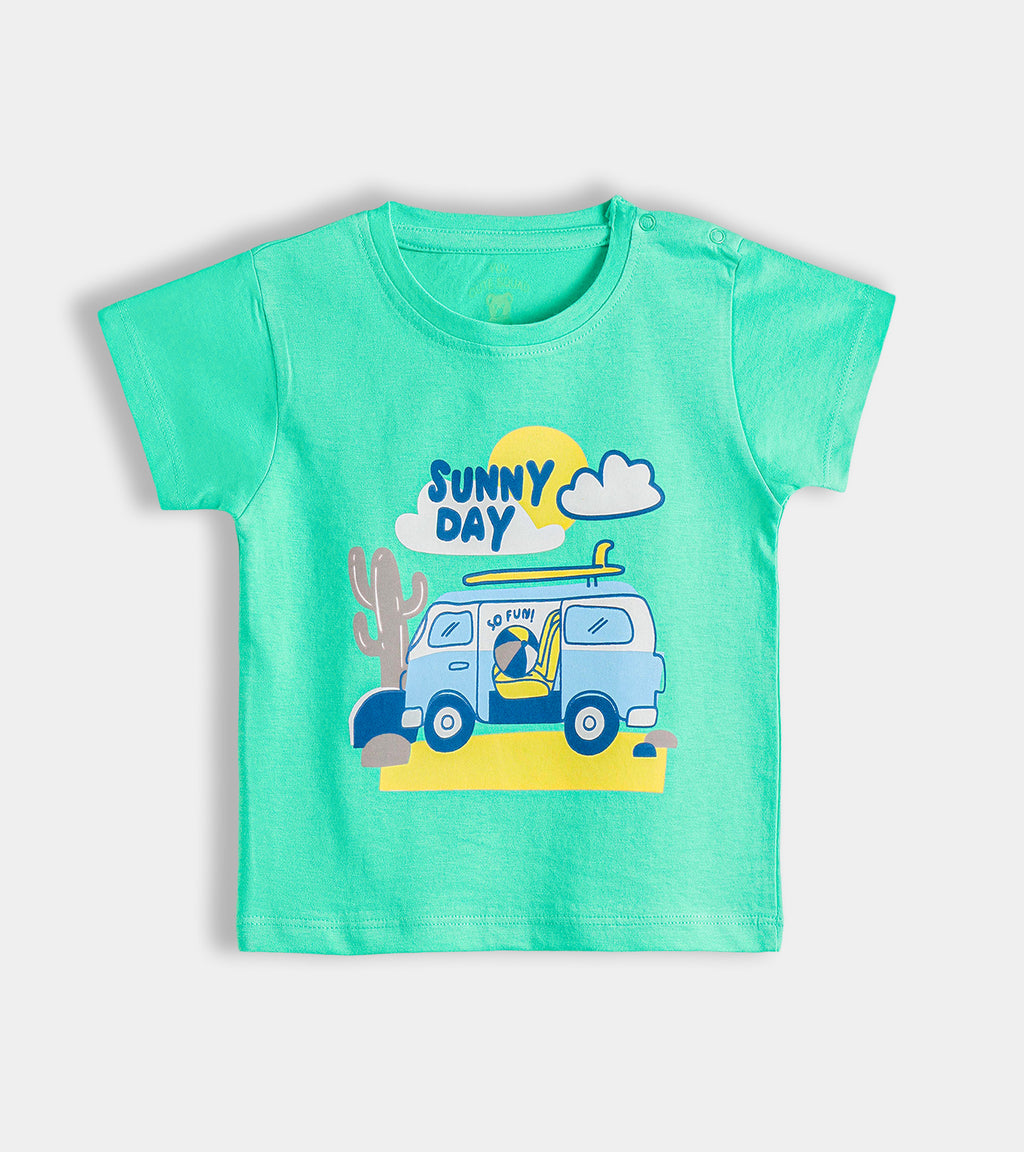 Sunny Day Surf Van Graphic Tee for Unisex Babies (0-24 Months)