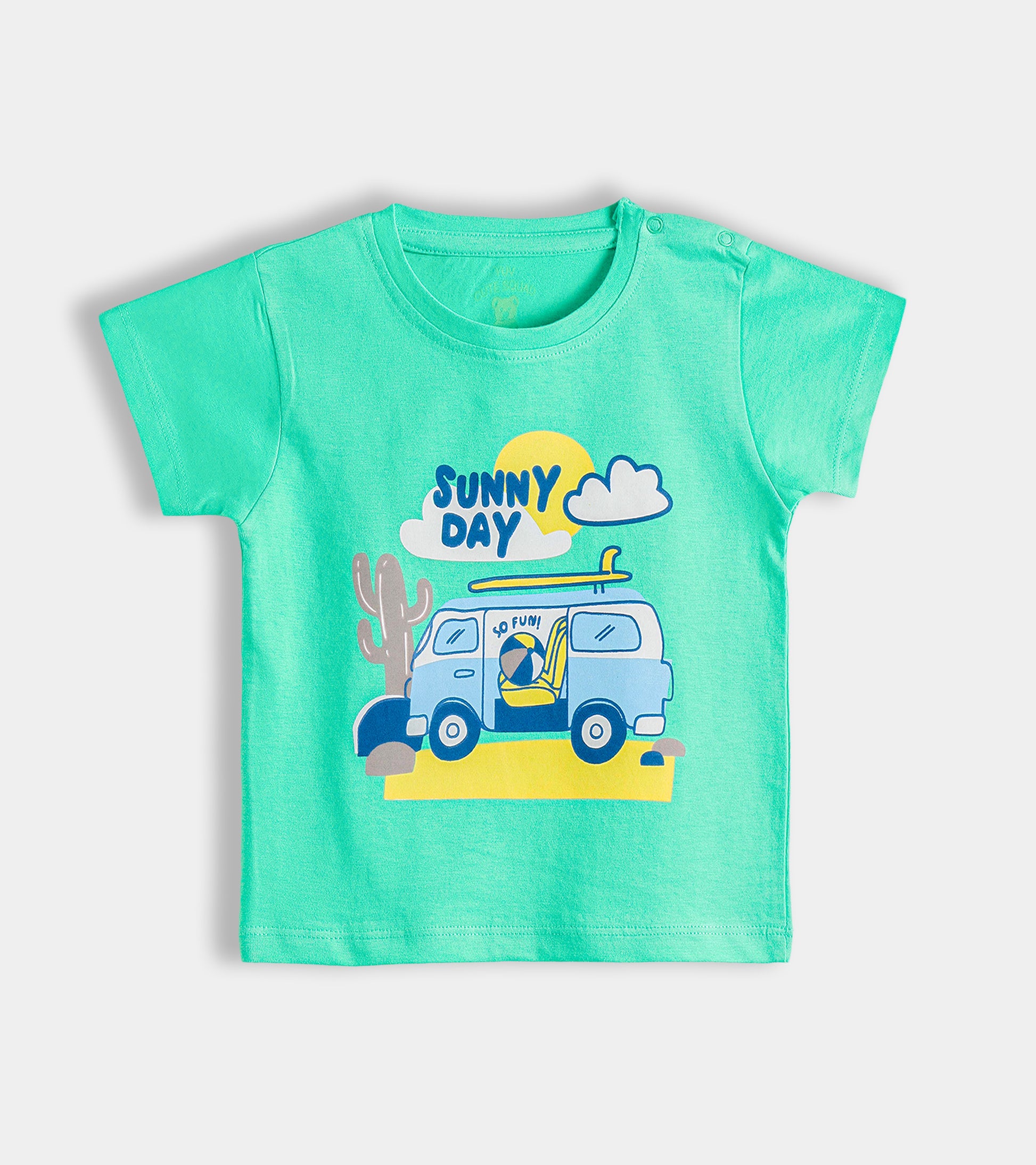 Sunny Day Surf Van Graphic Tee for Unisex Babies (0-24 Months)