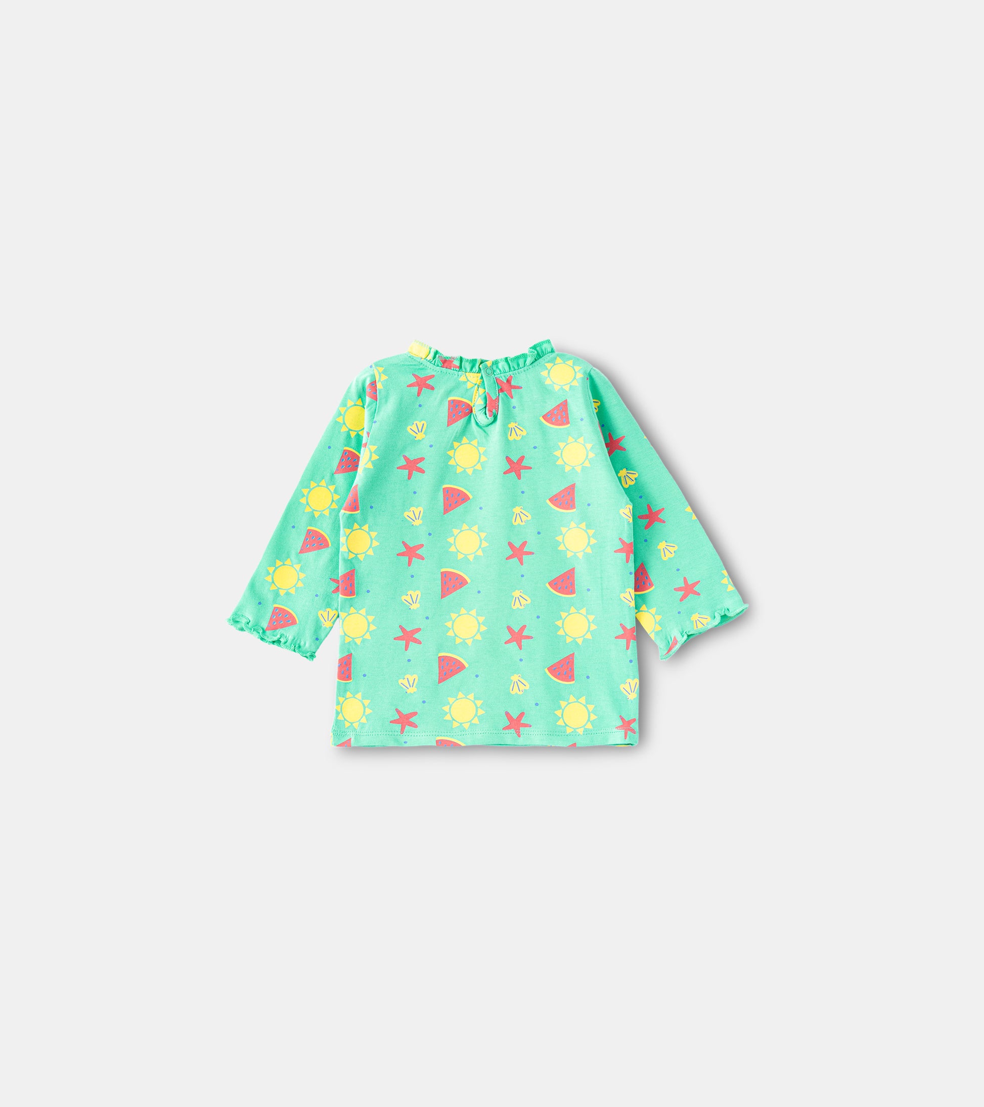 Sunny Summer Fruit & Starfish All-Over Print Cotton Top