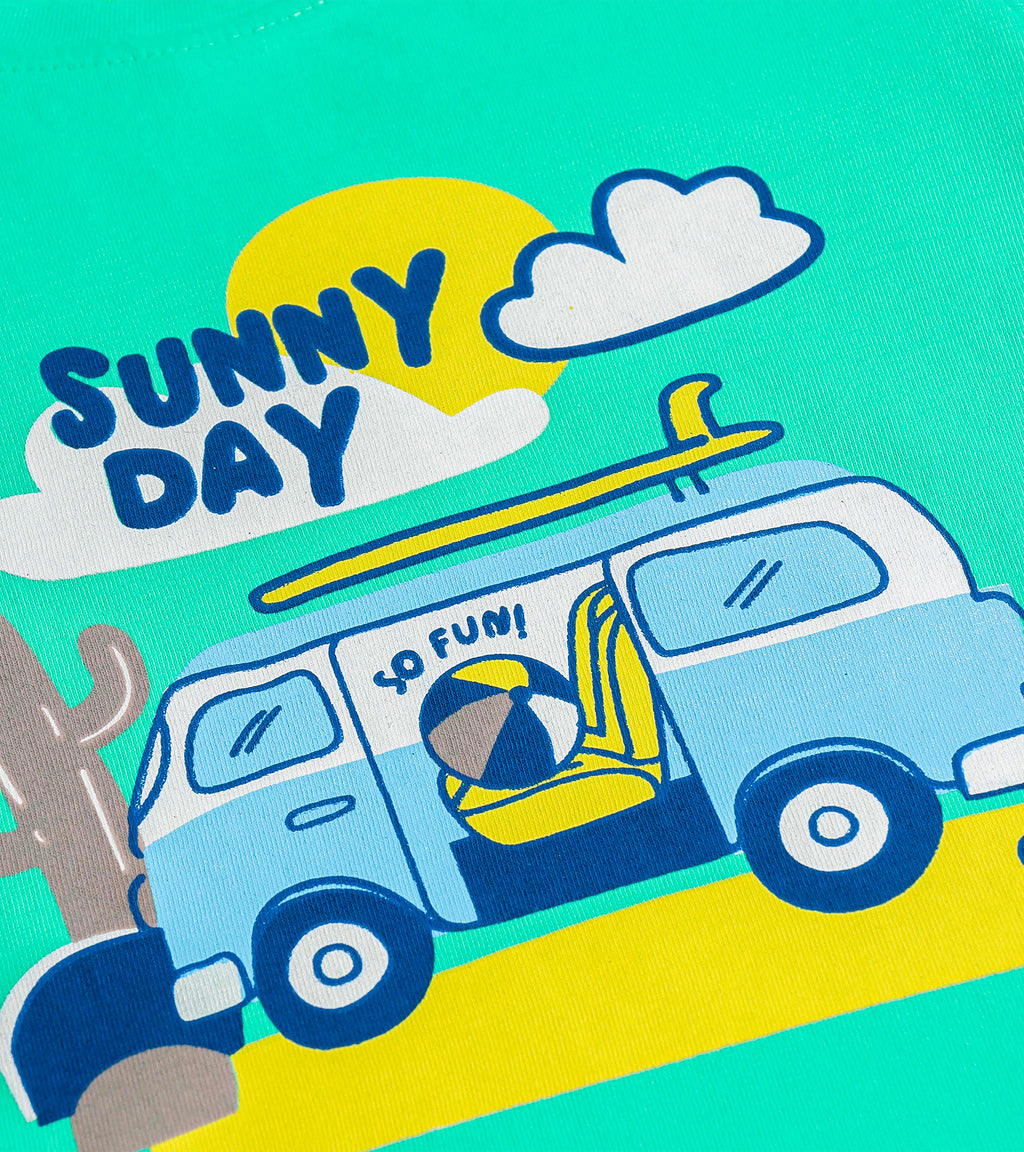 Sunny Day Surf Van Graphic Tee for Unisex Babies (0-24 Months)
