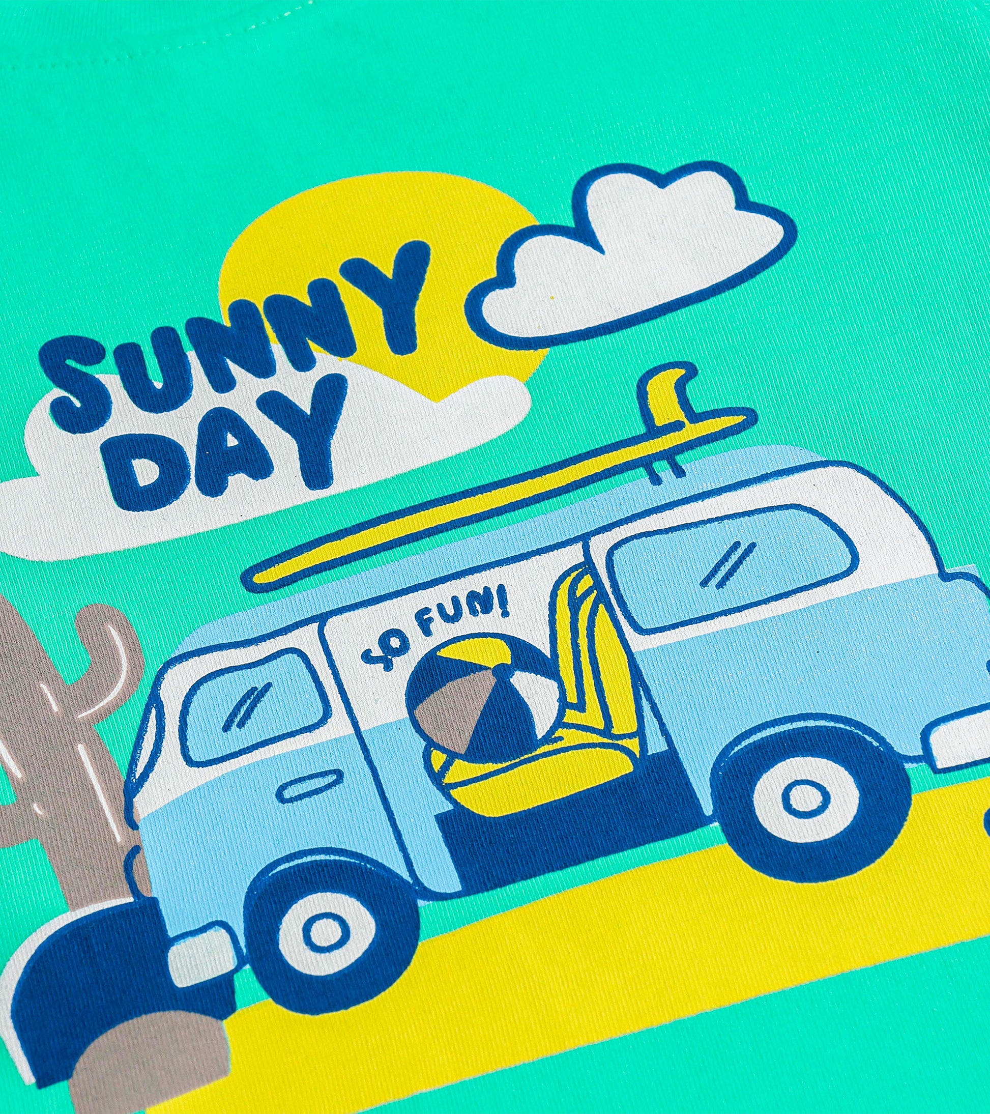 Sunny Day Surf Van Graphic Tee for Unisex Babies (0-24 Months)