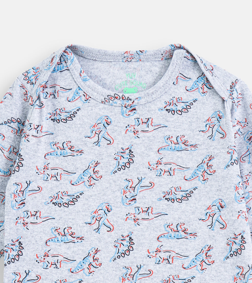 Graphic Printed Cotton Fullsleeve Onesies – Gentle Skin-Friendly Set