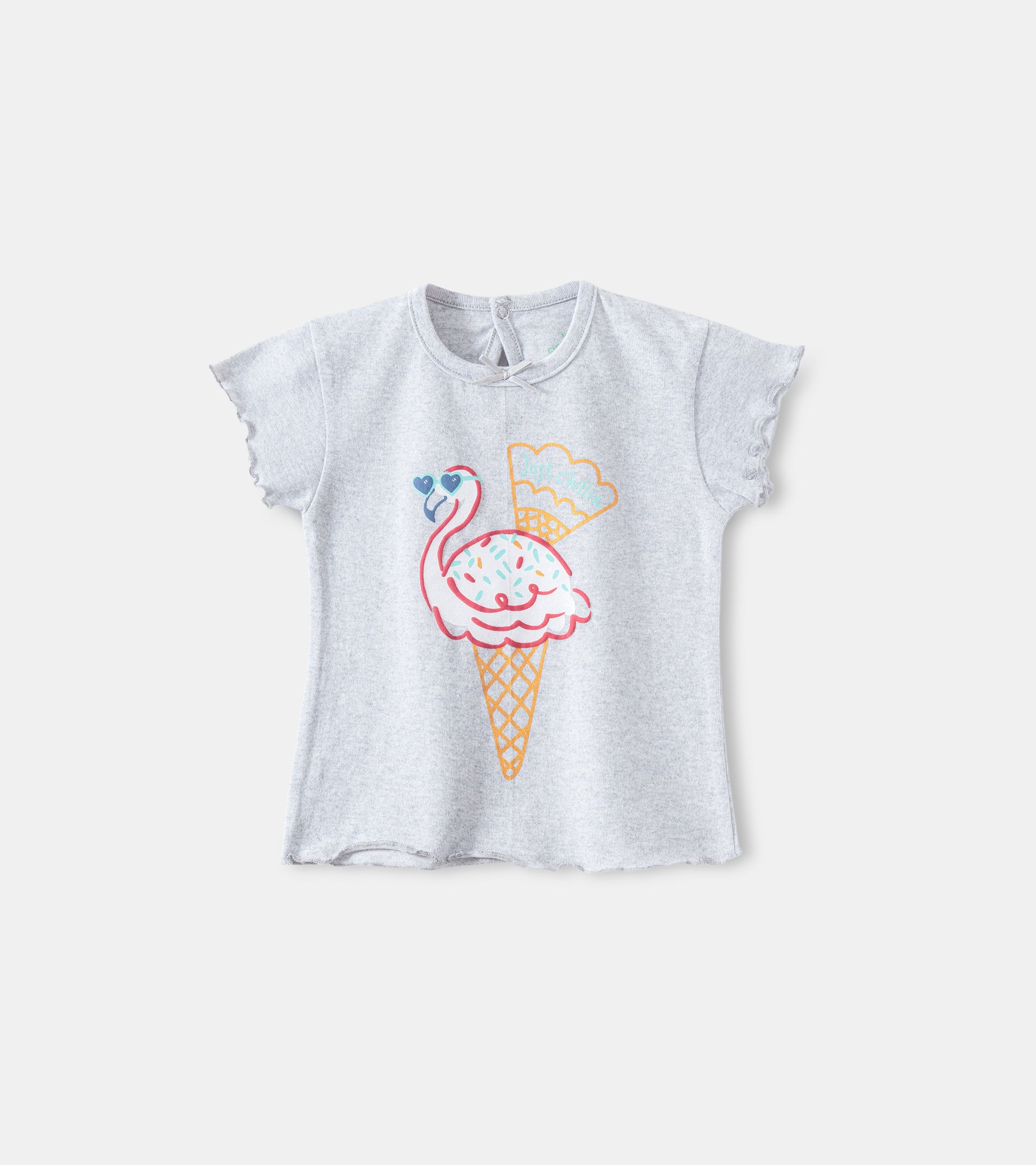 Just Chillin' flamingo, Baby Girl Tee