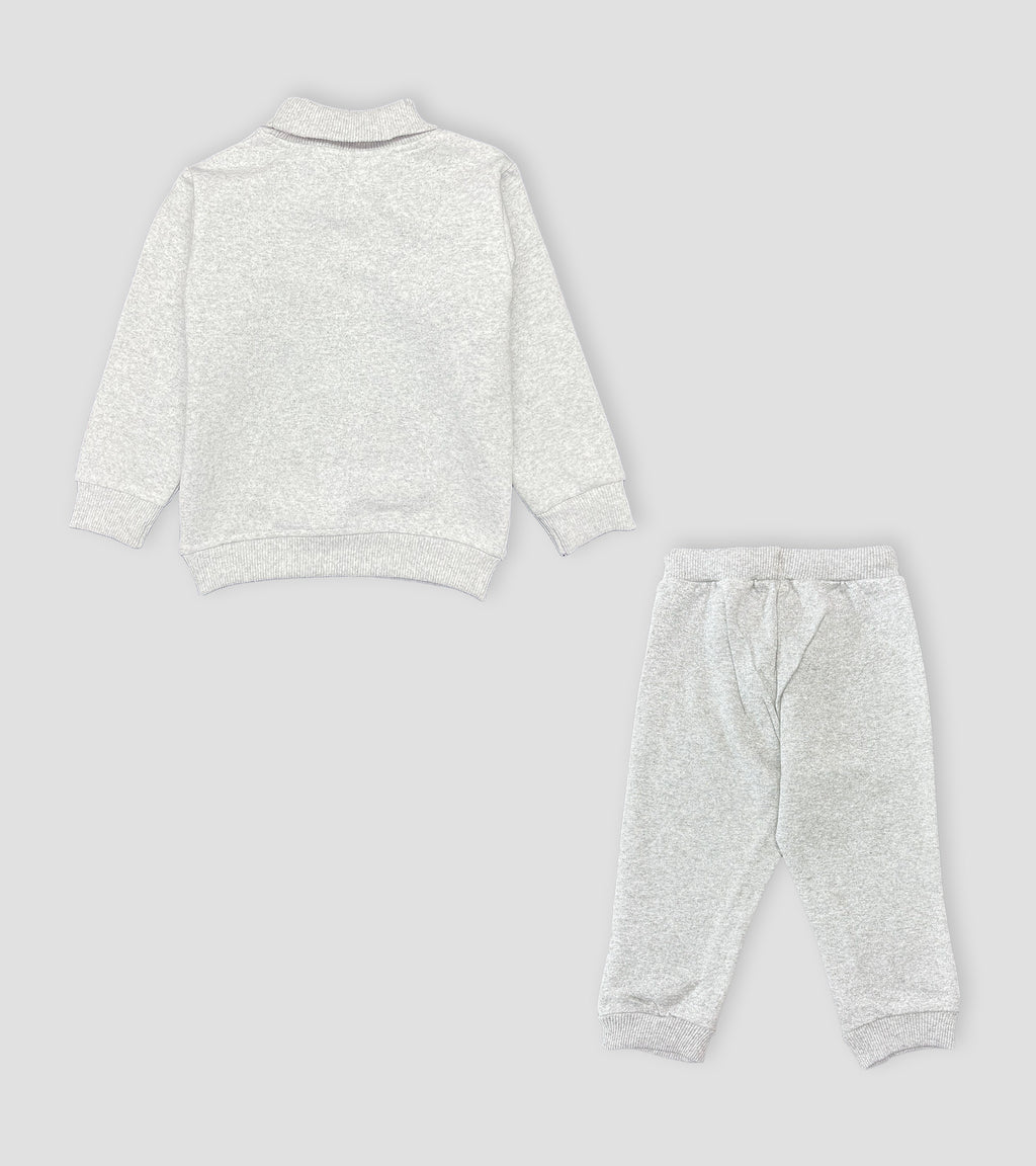 Infant Cozy Heather Grey Turtleneck & Jogger Set