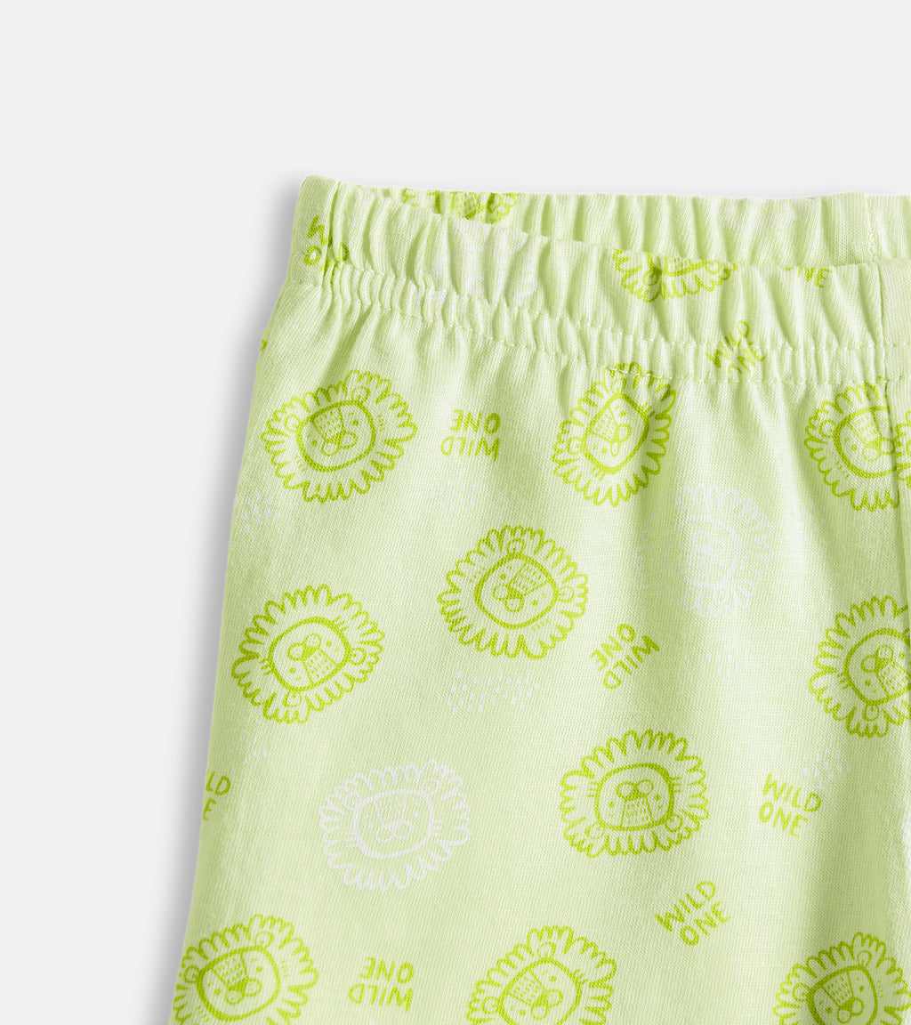 Tiny Trendsetter 5-Piece Combo: Fruit & Critter Print Cotton Shorts