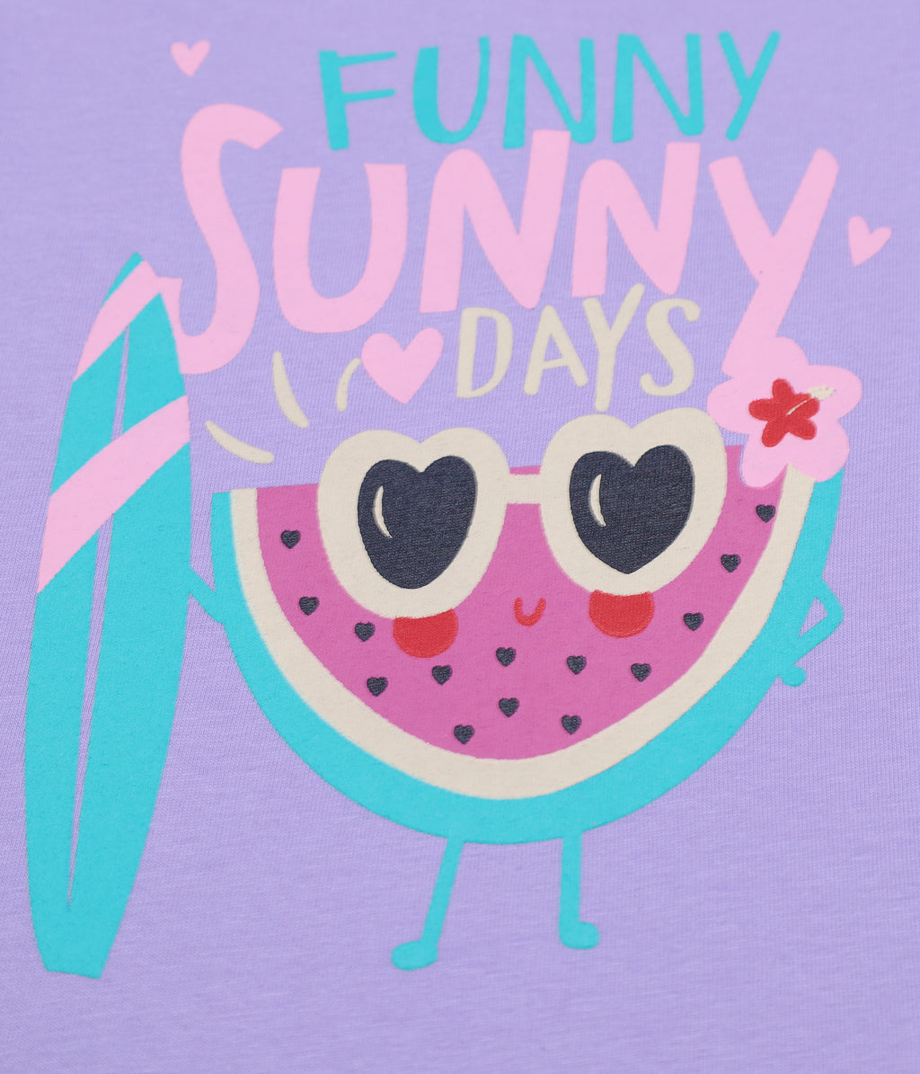 Summer Vibes: Cotton Flamingo & Watermelon Short Sets for Baby Girls