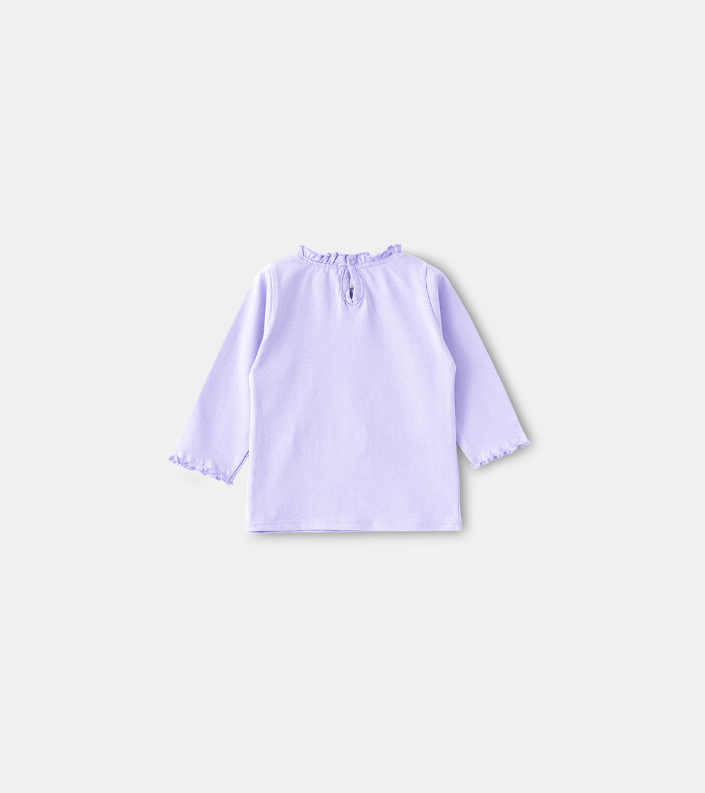 Tiny & Adorable Lilac Turtle Print Pure Cotton T-Shirt