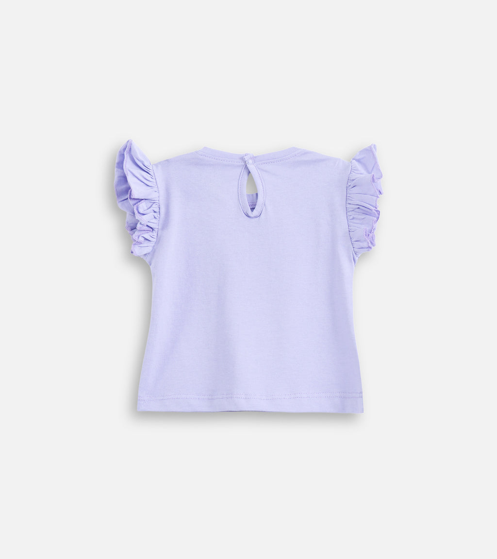Lilac Narwhal Baby Girl Tee