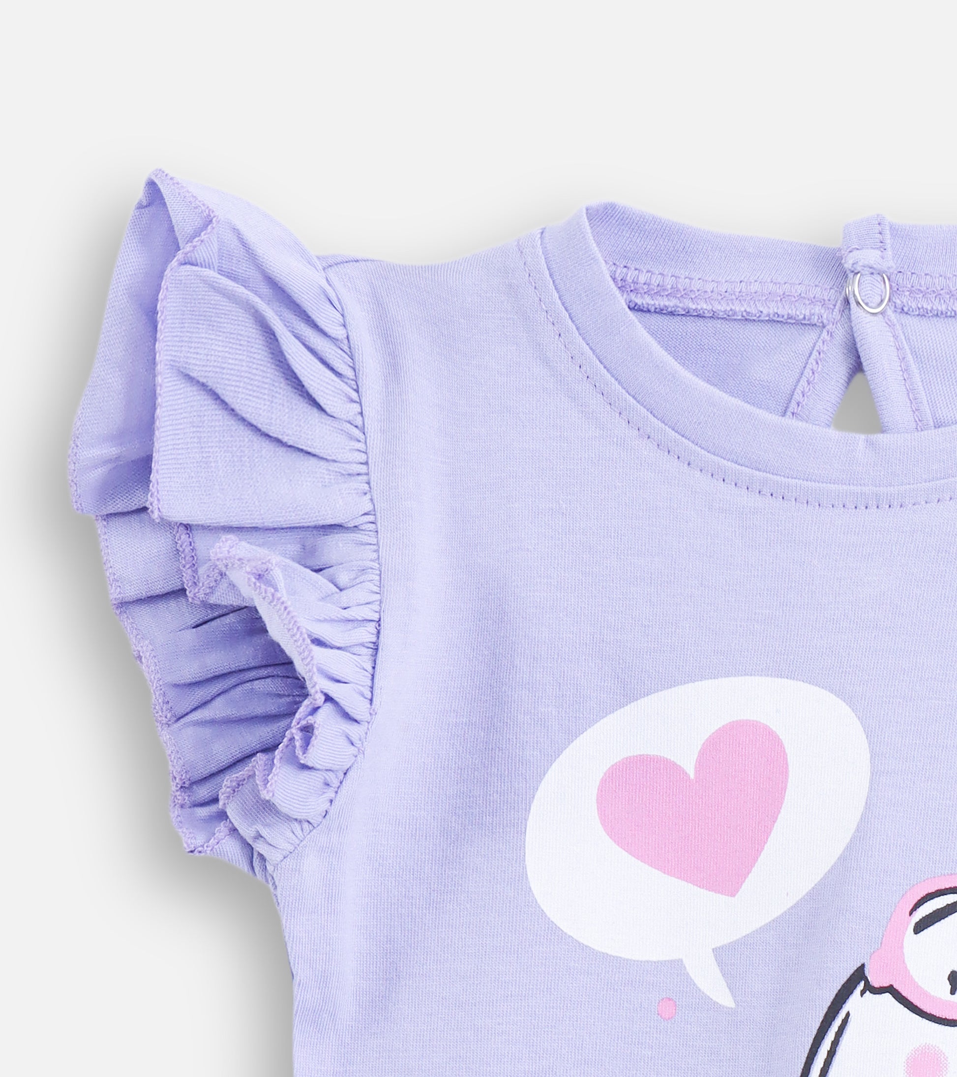 Extra Soft Lettuce-Edge Crew Neck T-Shirts for Toddlers