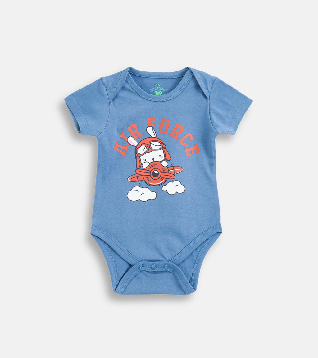 Air Force Bunny Adventure Cotton Baby Romper