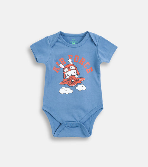 Air Force Bunny Adventure Cotton Baby Romper