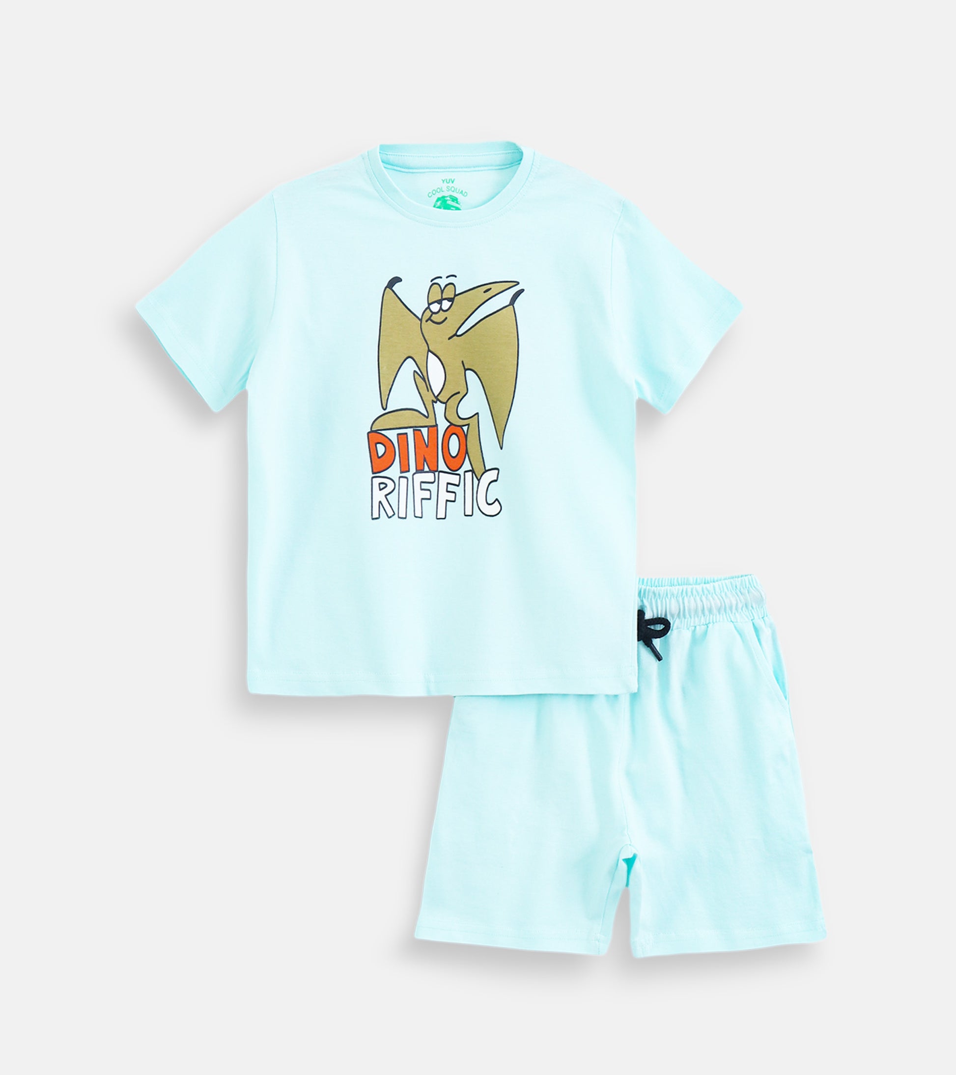 Dino Riffic – Sky Blue Cotton Co-ord Sets for Everyday Play