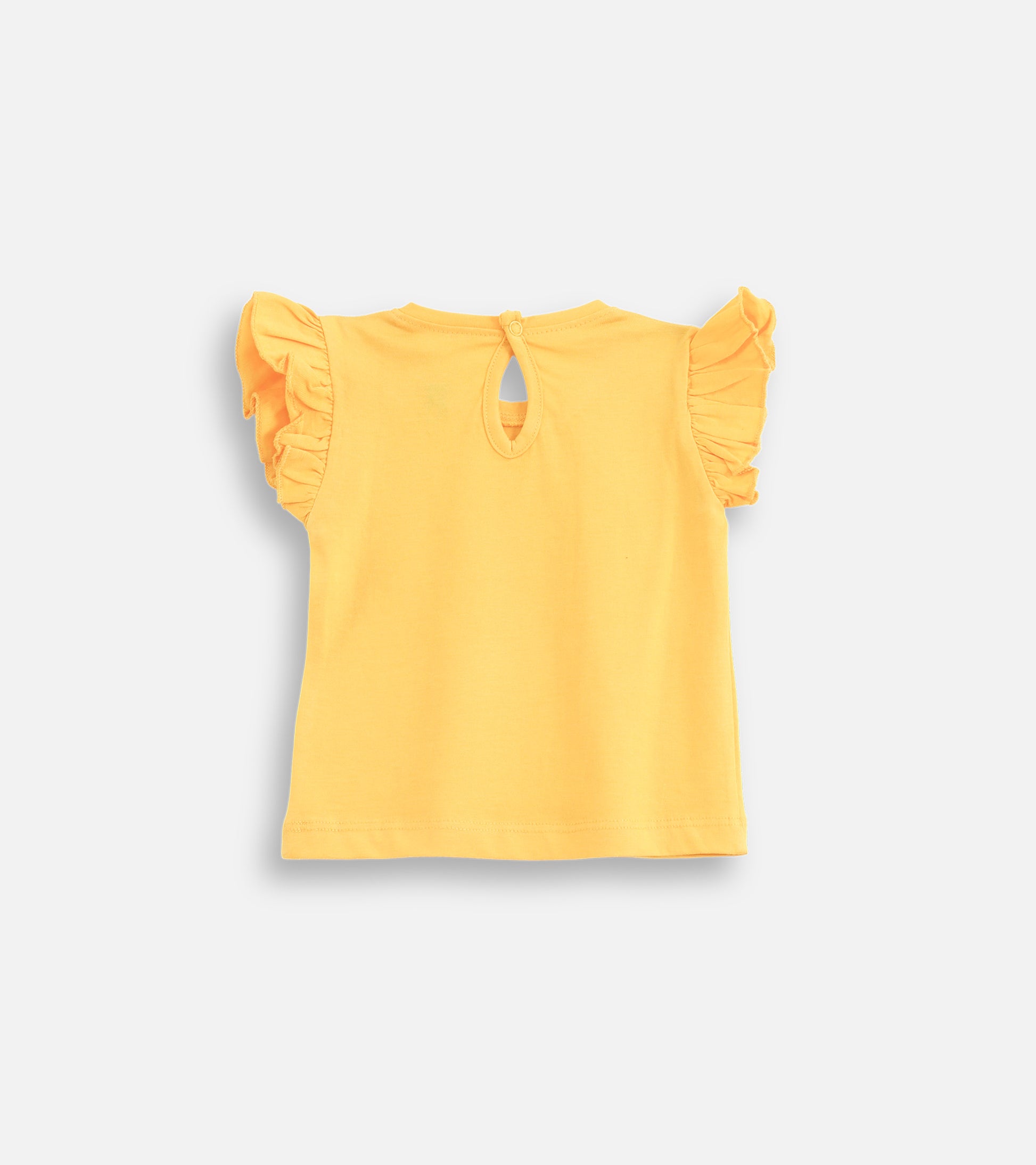 Mustard Flamingo Baby Girl Tee