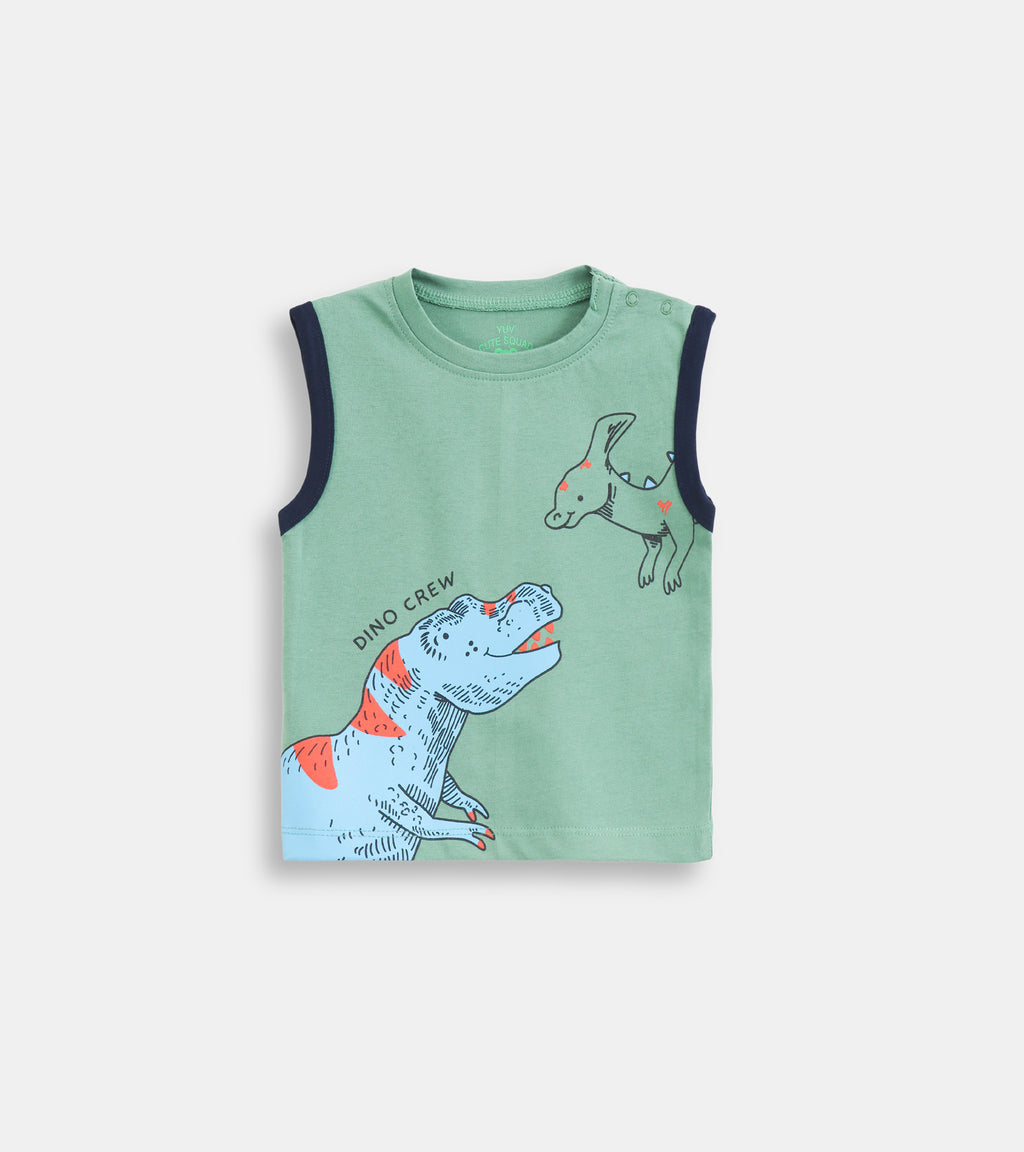 Dino Crew Sleeveless Tee