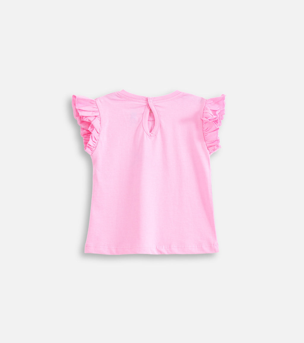 Berry Pink Strawberry Baby Girl Tee