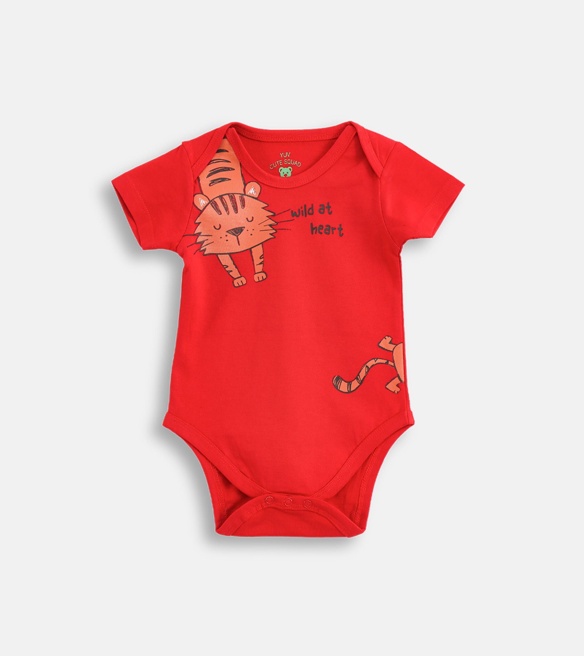 Wild at Heart Tiger Cotton Baby Onesie