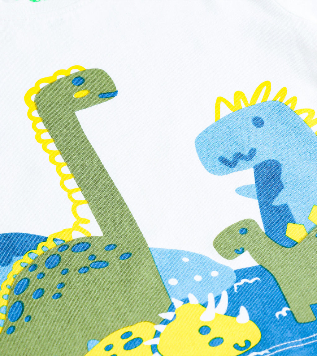 Cute Dino, Soft & Breathable Cotton Tee for Babies (0-24 Months)