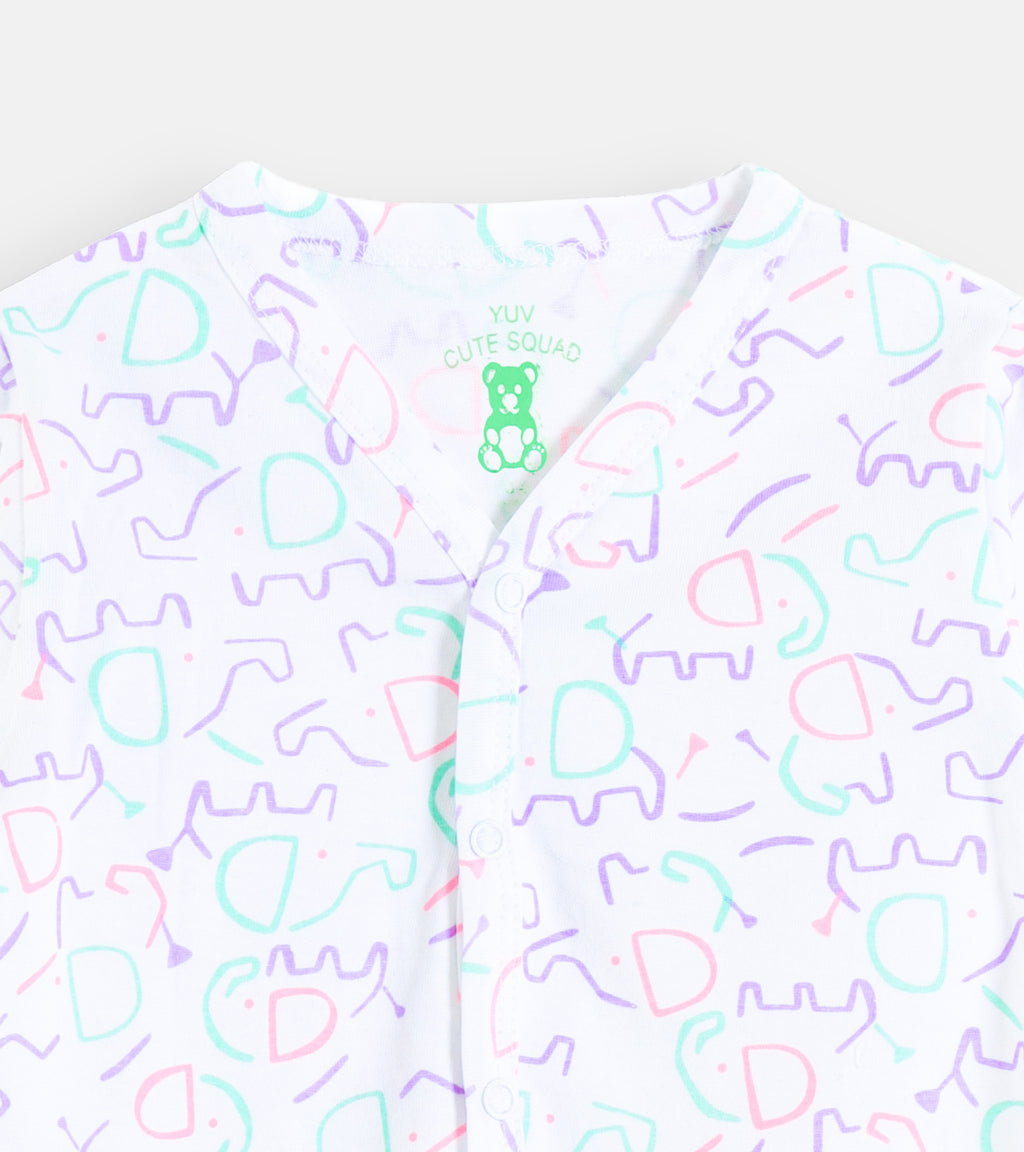Cheerful Prints & Gentle Cotton: Premium Front-Open Baby Tshirts